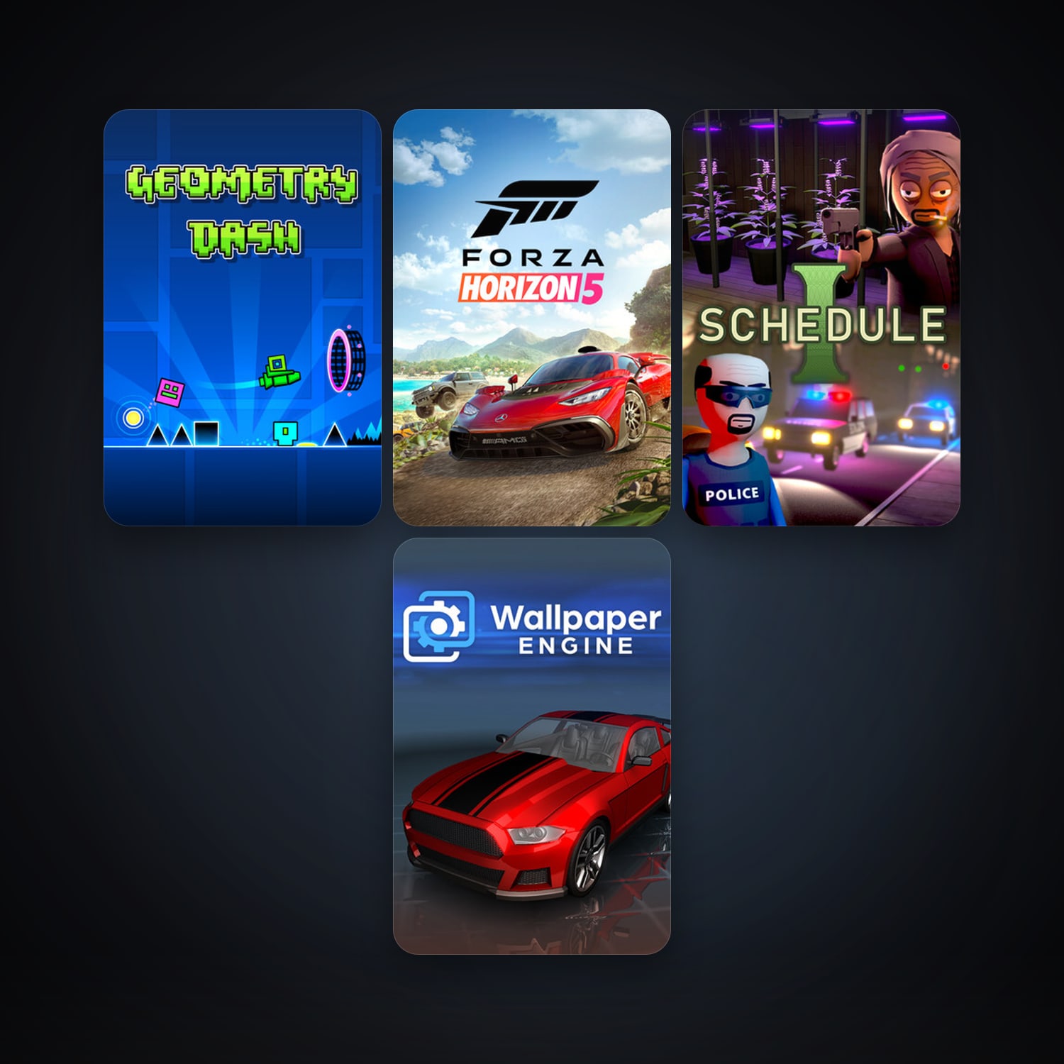Geometry Dash + Wallpaper Engine, 14 games, clean — HabibiAccounts