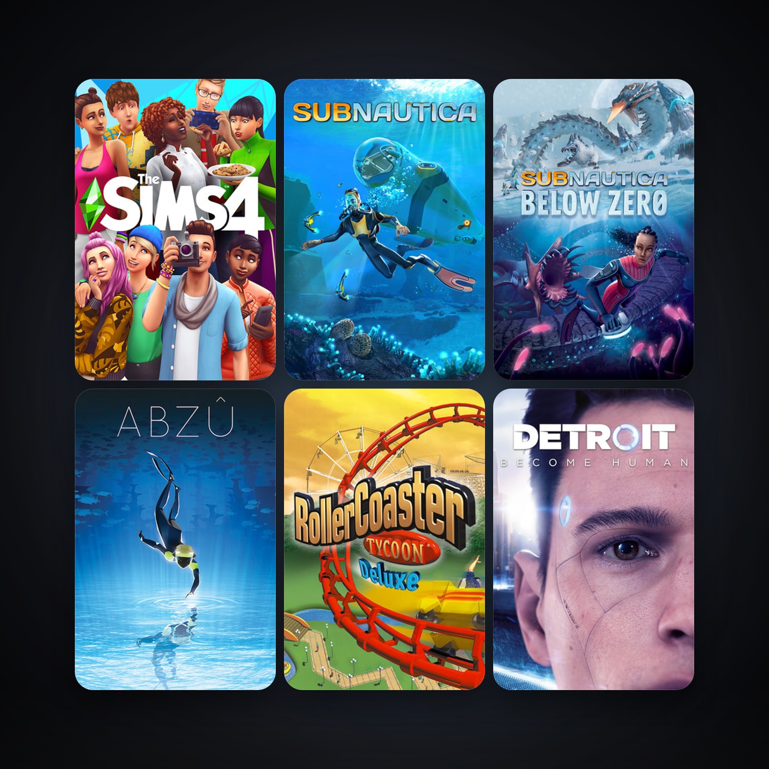 Steam account: Subnautica + RollerCoaster Tycoon: Deluxe, 27 games, clean — HabibiAccounts