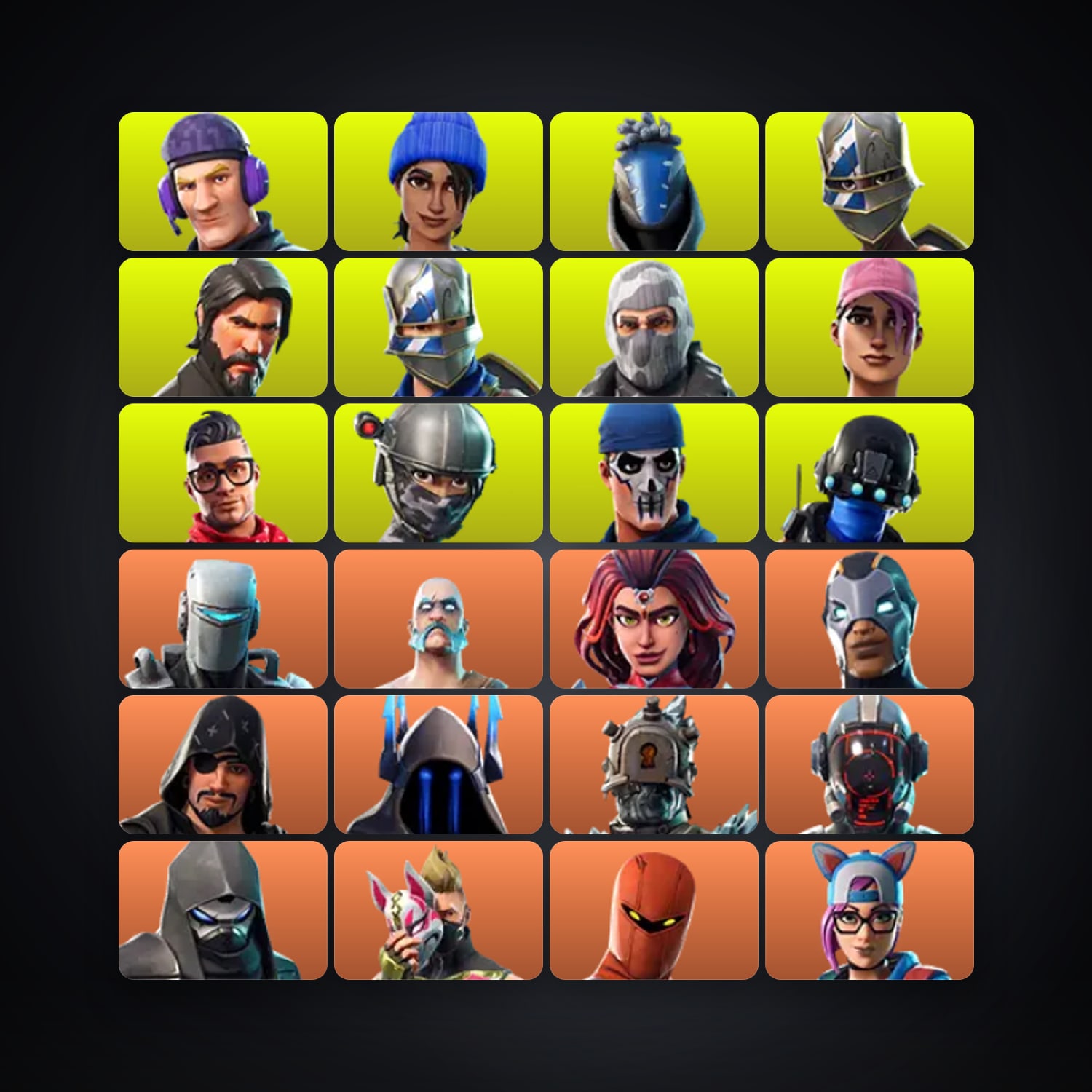 Fortnite account with Blue Squire & Royale Knight — 95 skins — 100 V-Bucks — lvl 1321 — HabibiAccounts