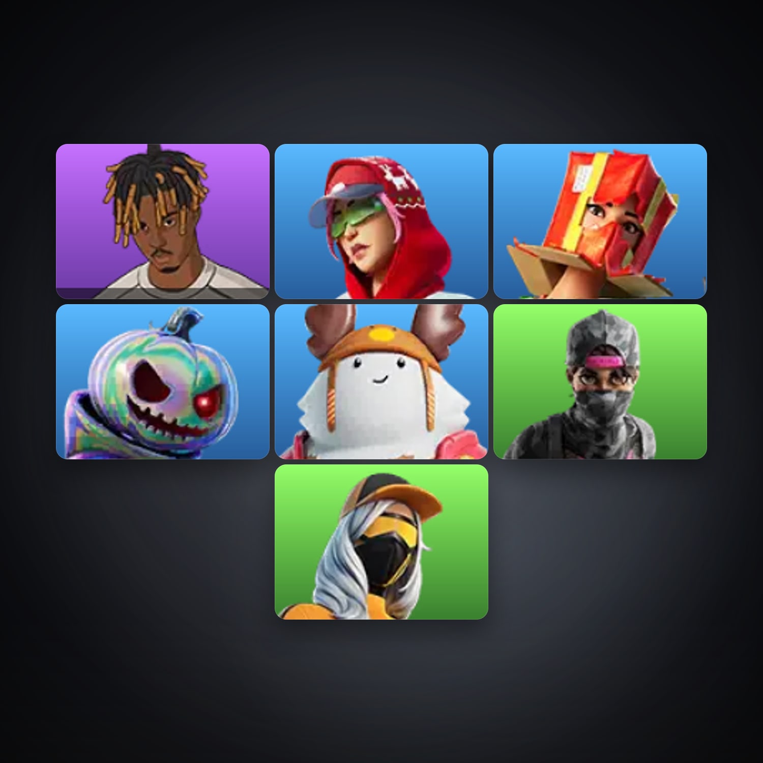 Fortnite account with Slayer Juice WRLD & Arctic Adeline — 7 skins — 500 V-Bucks — lvl 482 — HabibiAccounts