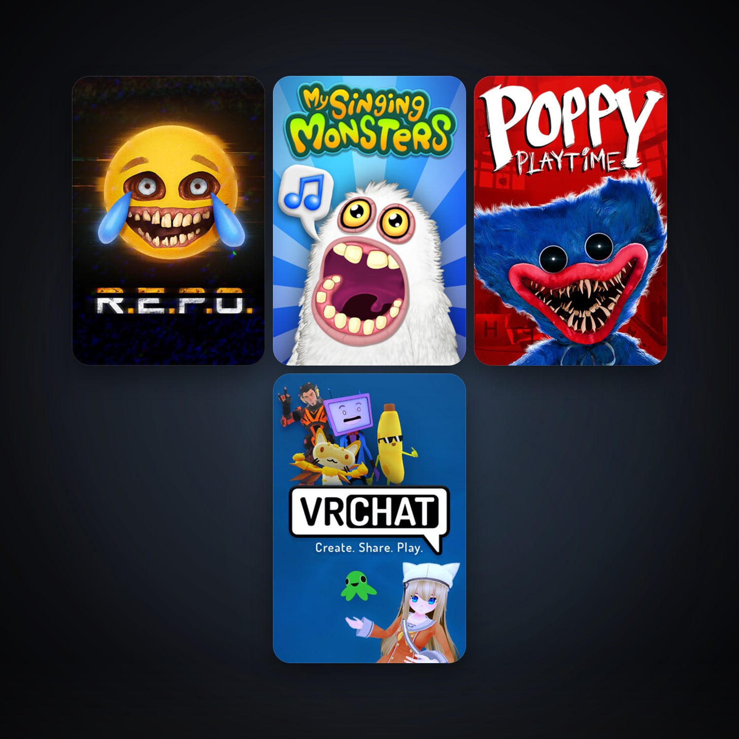 VRChat + My Singing Monsters, 10 games, clean — HabibiAccounts