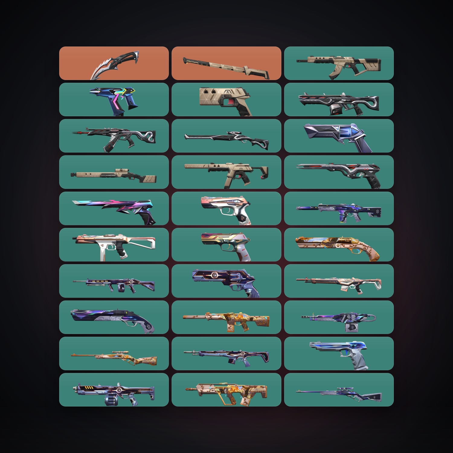 LA Bronze 3 locker — 2 knives, 30 skins, lvl 135 — HabibiAccounts