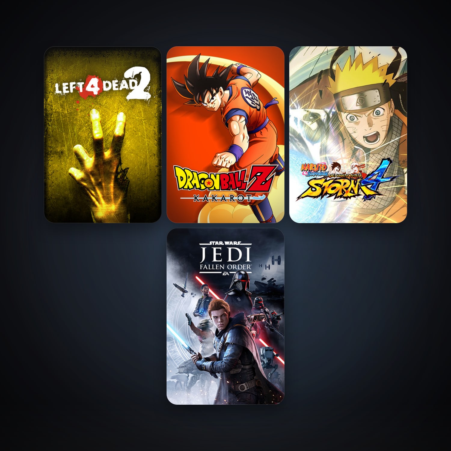 Left 4 Dead 2 + NARUTO SHIPPUDEN: Ultimate Ninja STORM 4, 9 games, clean — HabibiAccounts