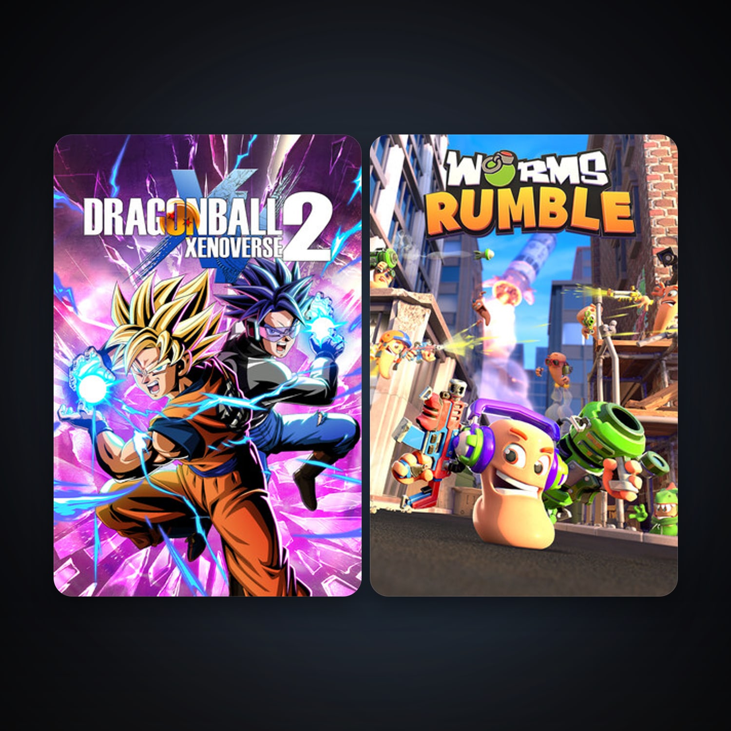 DRAGON BALL XENOVERSE 2 + Worms Rumble, 3 games, clean — HabibiAccounts
