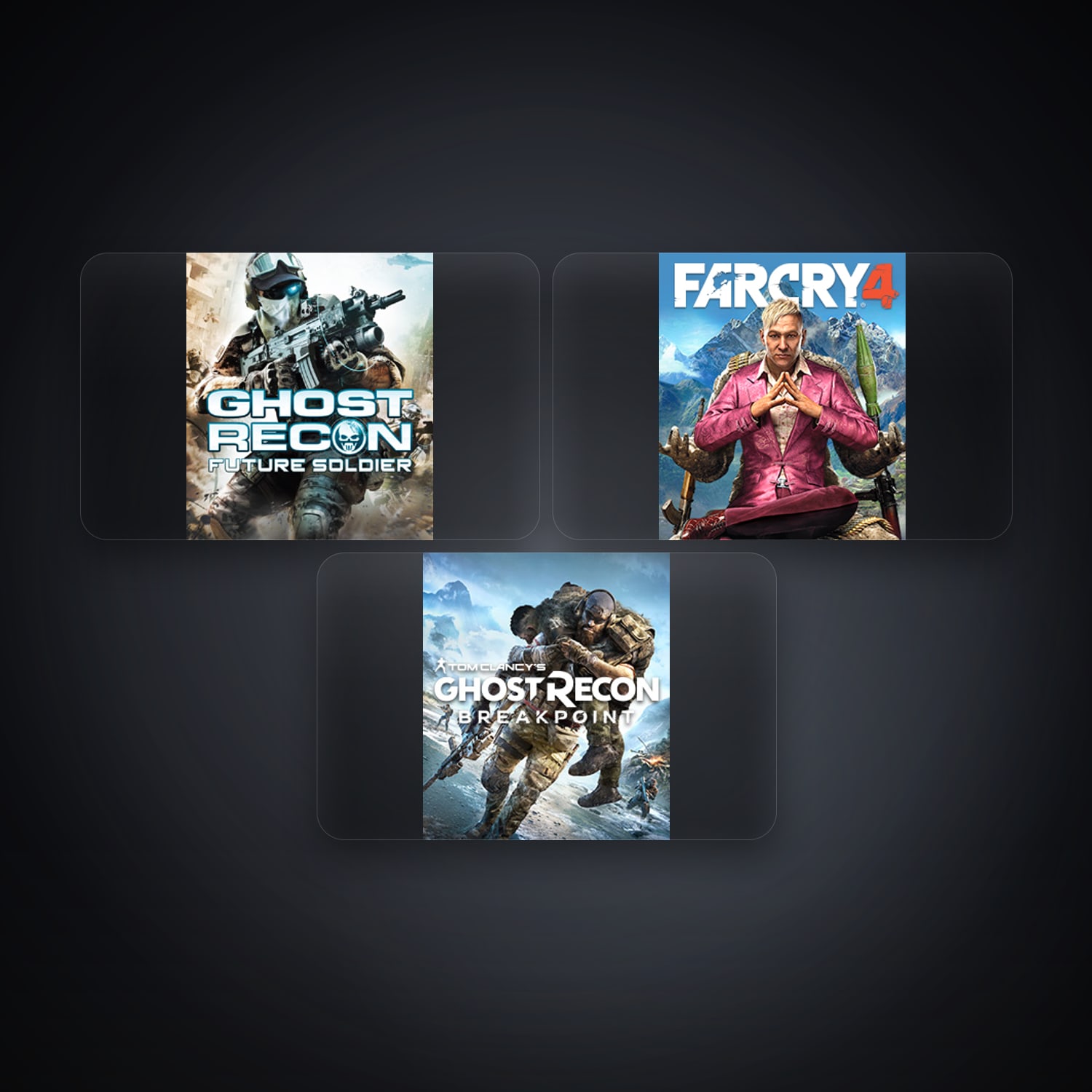 حساب يوبيسوفت فيه Tom Clancy's Ghost Recon Future Soldier وFar Cry 4، BR، 3 ألعاب — HabibiAccounts