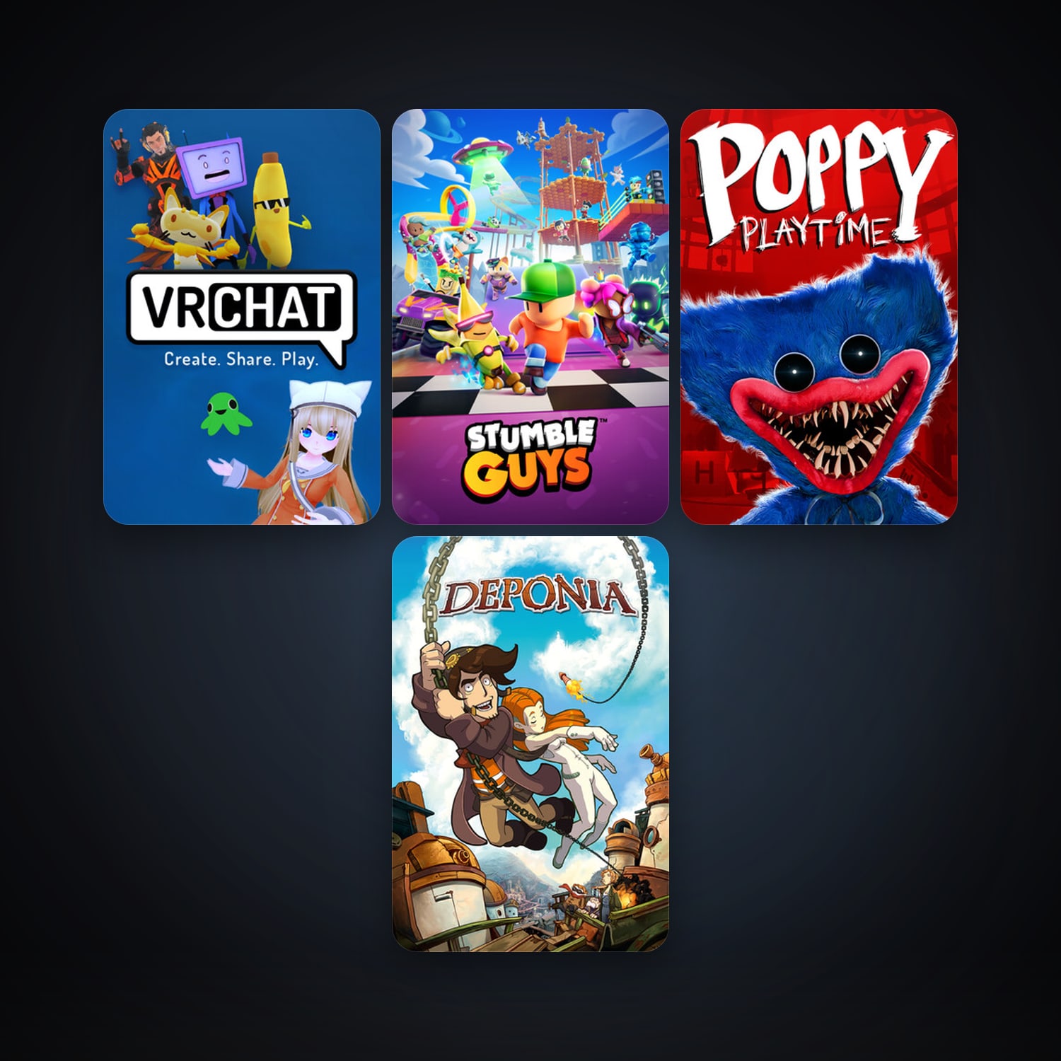 Steam account: Deponia + VRChat, 9 games, clean — HabibiAccounts