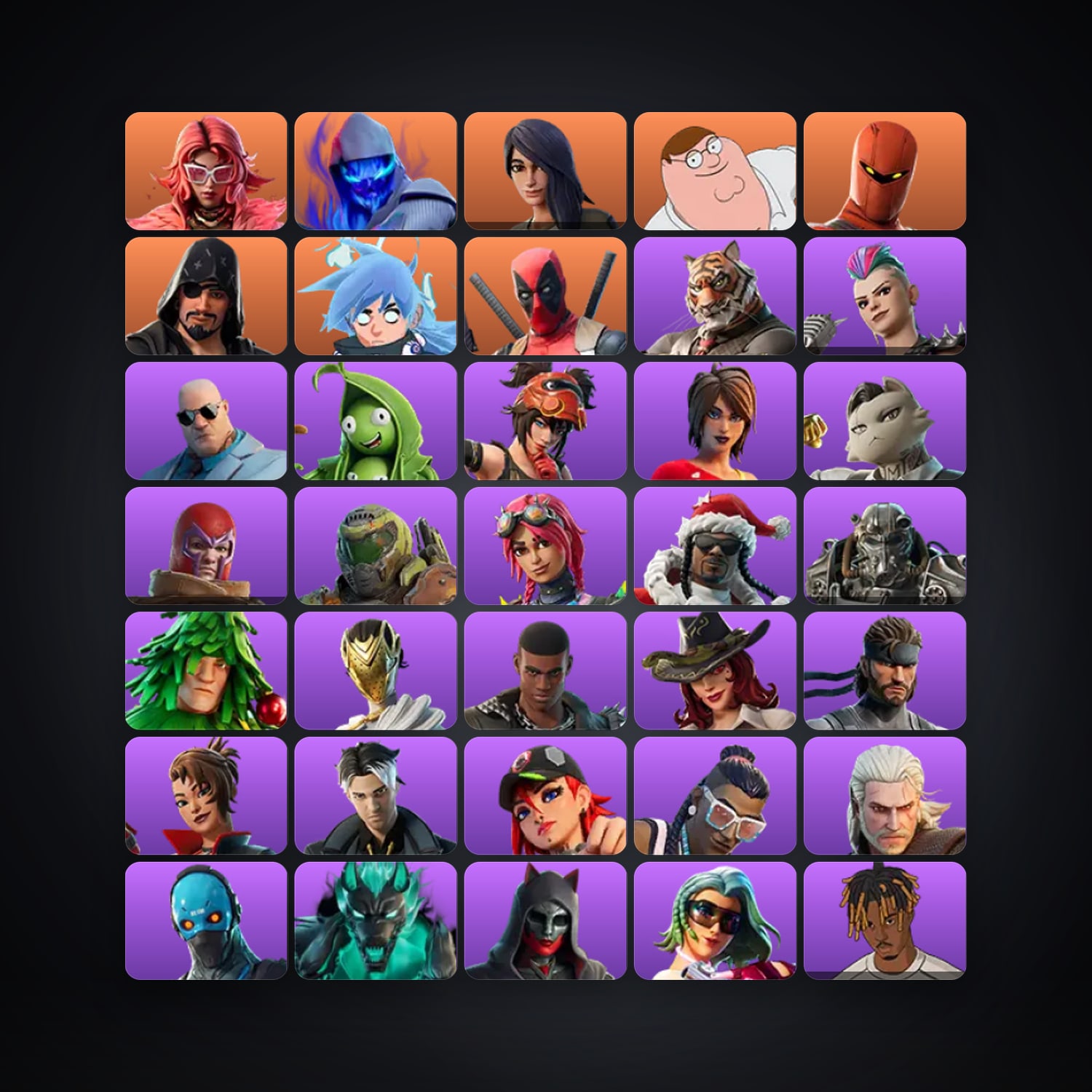 Fortnite account with Peely & Deadpool — 58 skins — 150 V-Bucks — lvl 1309 — HabibiAccounts