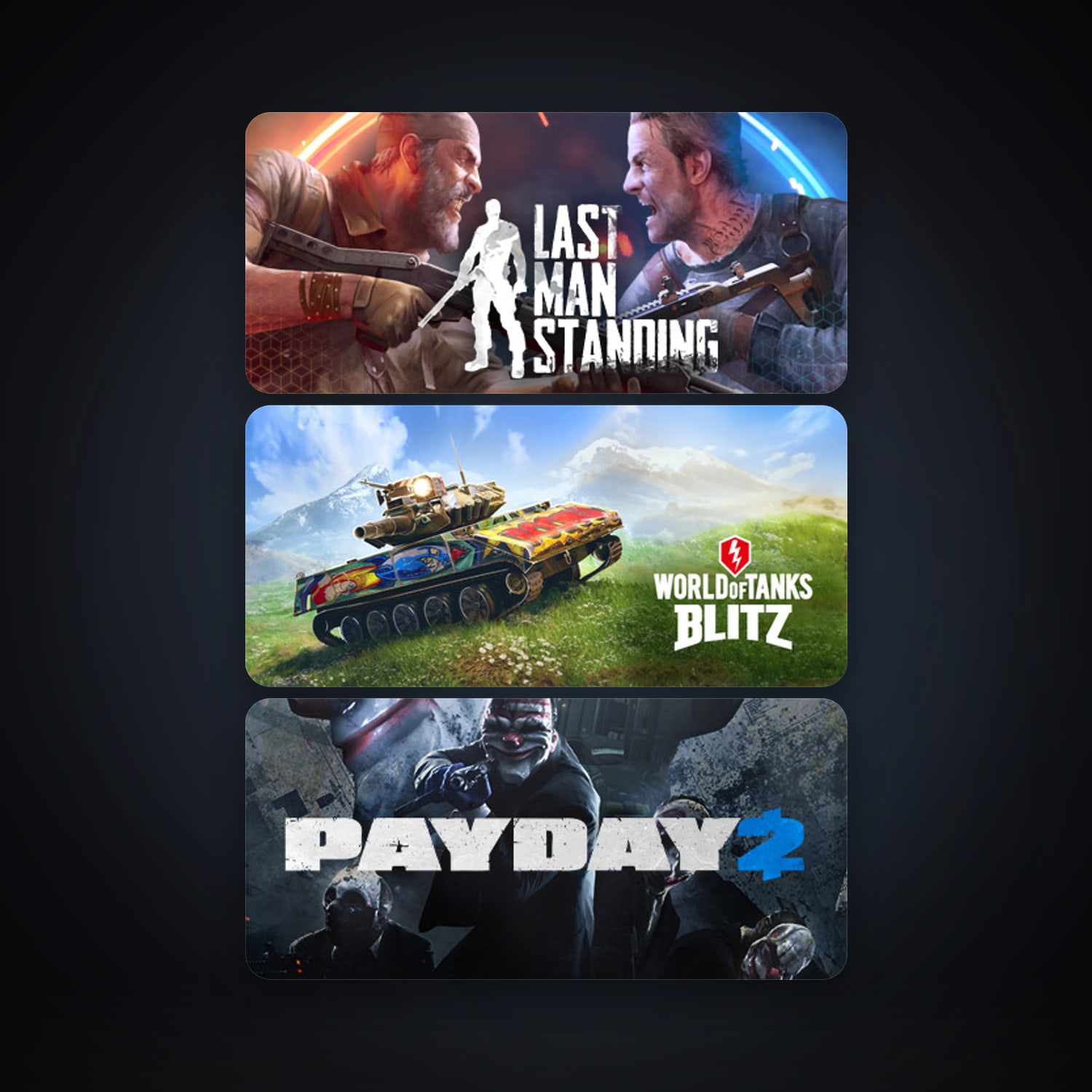 PAYDAY 2 + World of Tanks Blitz, 5 games, clean — HabibiAccounts