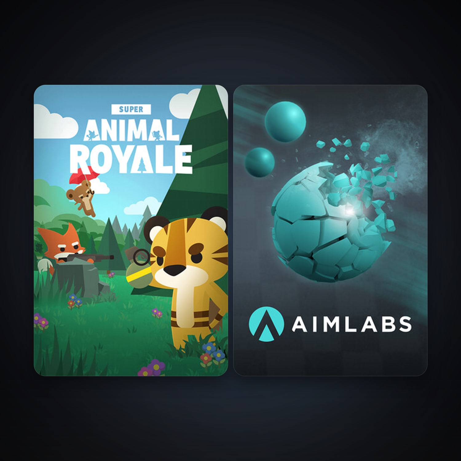 Aimlabs + Super Animal Royale, 3 games, clean — HabibiAccounts