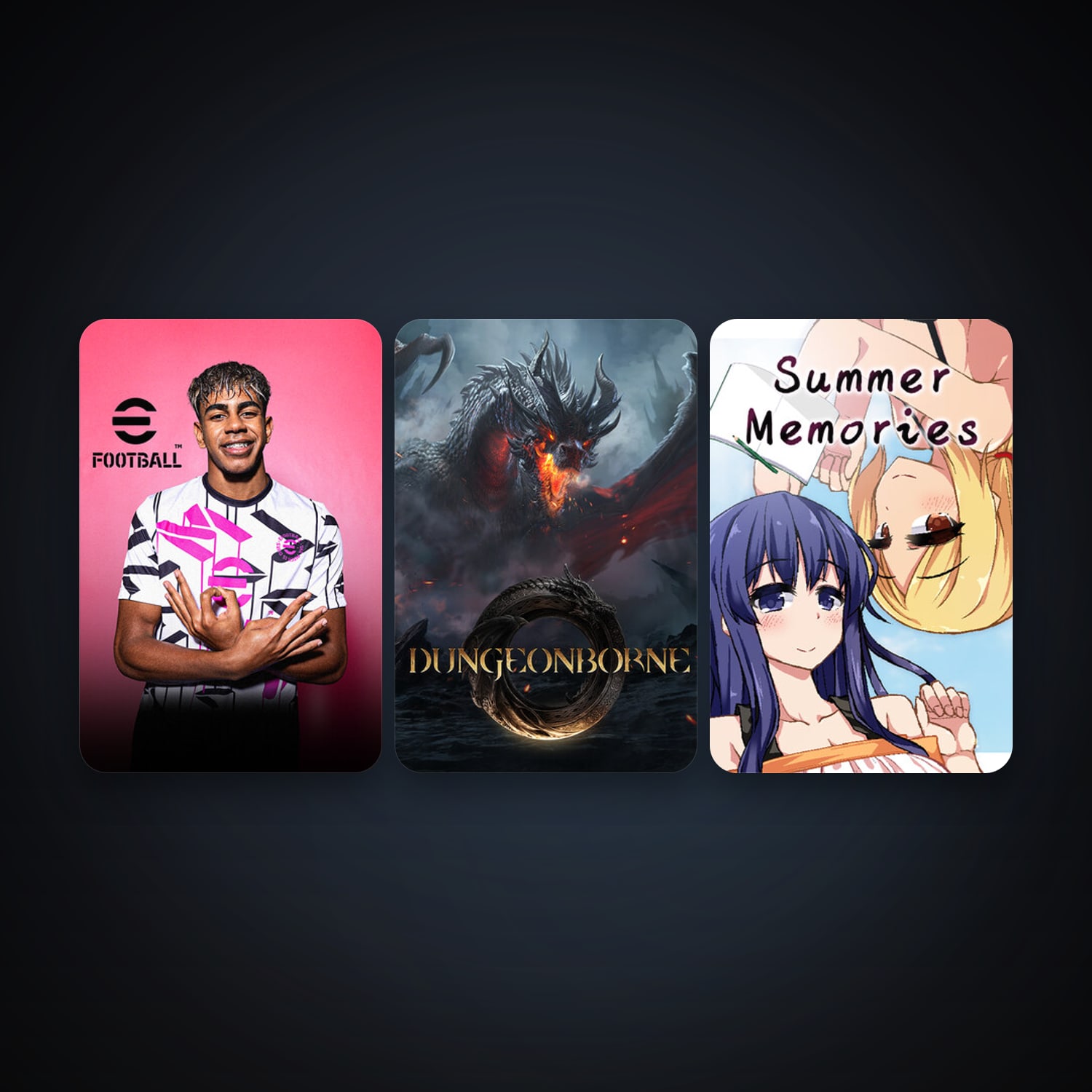 Summer Memories + eFootball 2024, 3 games, clean — HabibiAccounts