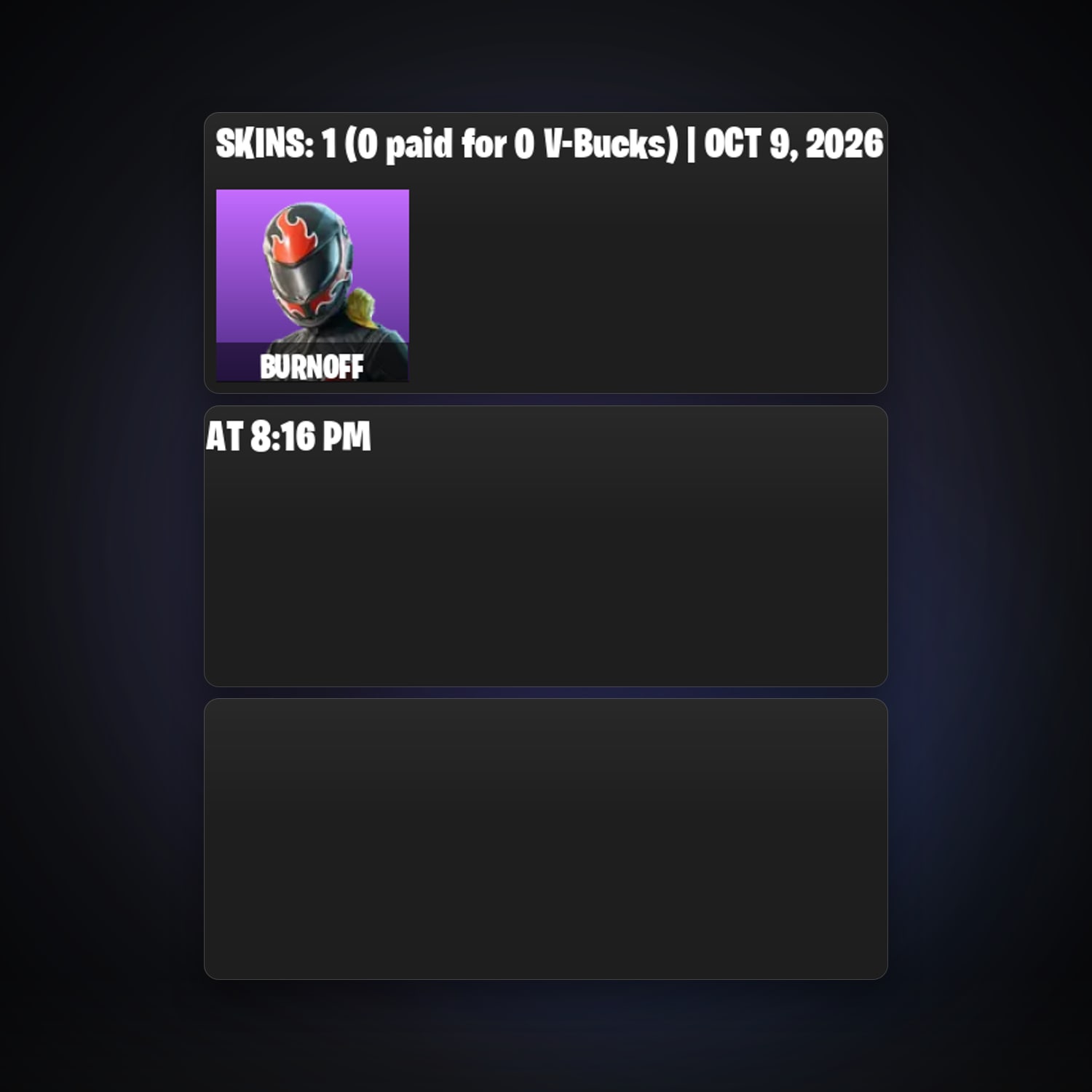 Fortnite account with Burnoff — 1 skin — 200 V-Bucks — lvl 85 — HabibiAccounts