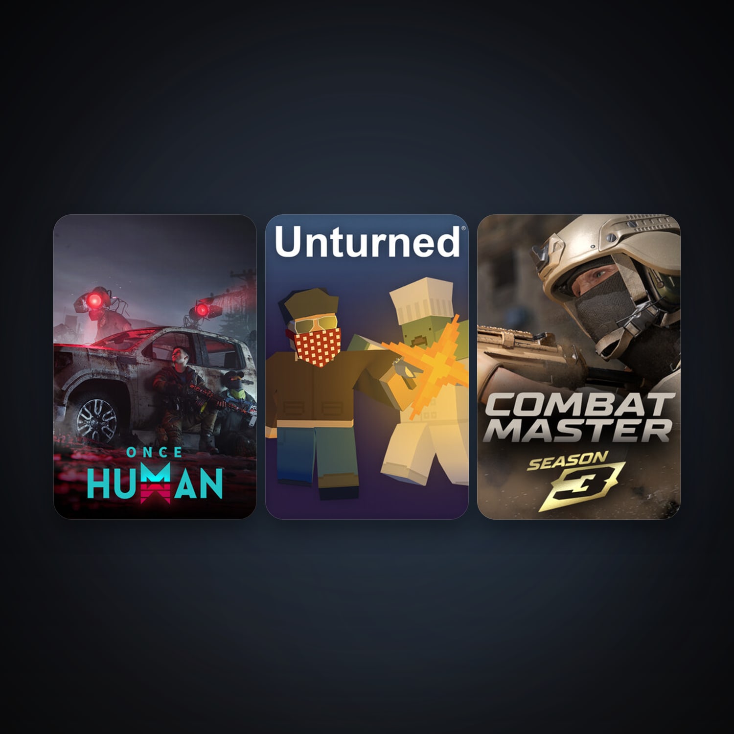 Unturned + Once Human, 9 games, clean — HabibiAccounts