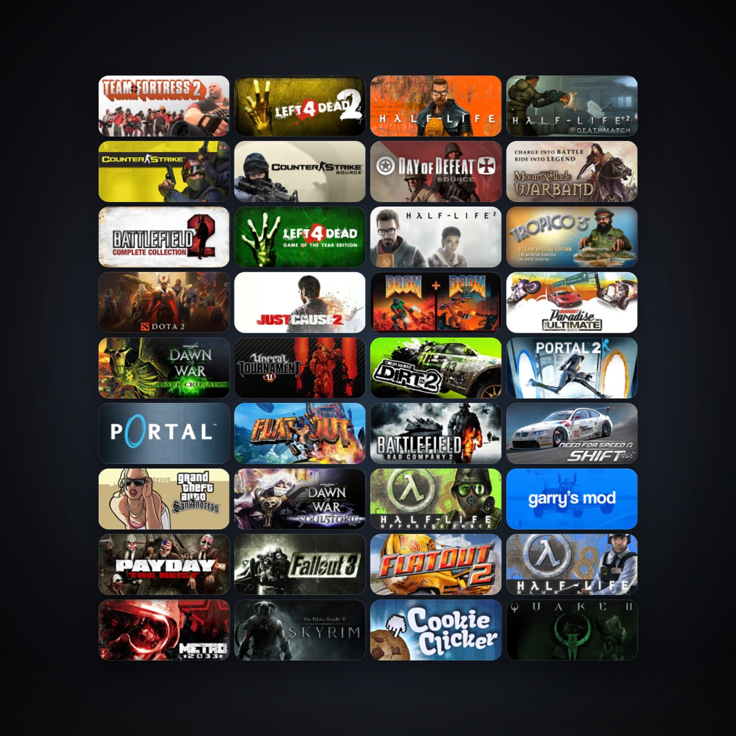 Counter-Strike + Team Fortress Classic, 157 games, Steam 15, clean — HabibiAccounts