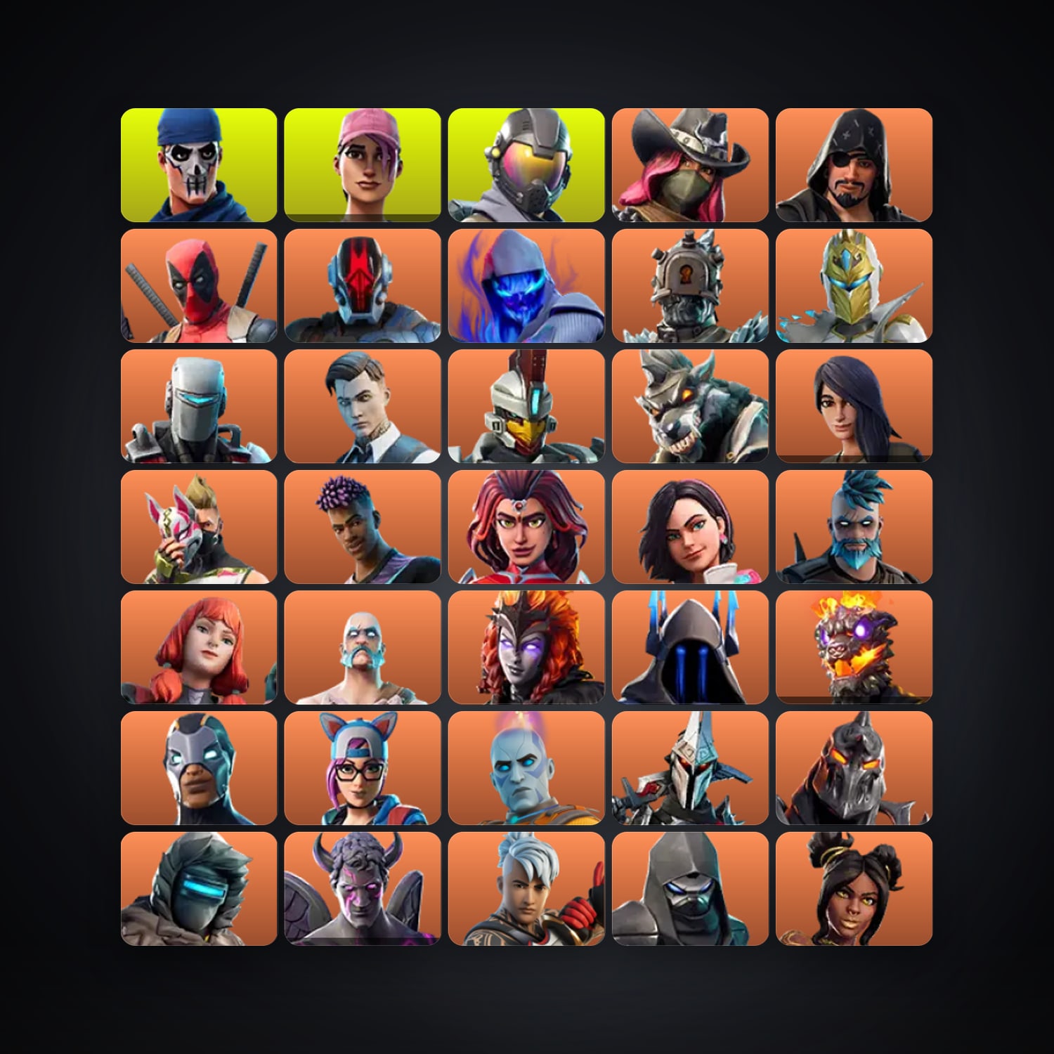 Fortnite account with Rogue Agent & Midas — 127 skins — 2.5K V-Bucks — lvl 2241 — HabibiAccounts