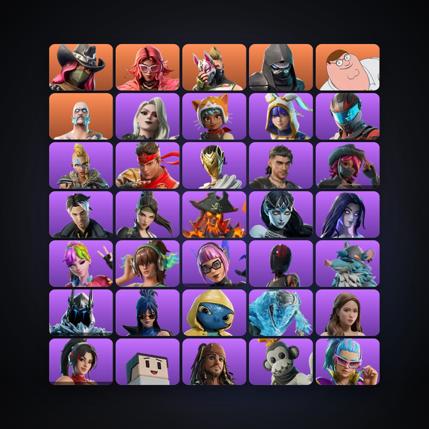 Fortnite account with Drift & Calamity — 89 skins — 100 V-Bucks — lvl 1169 — HabibiAccounts