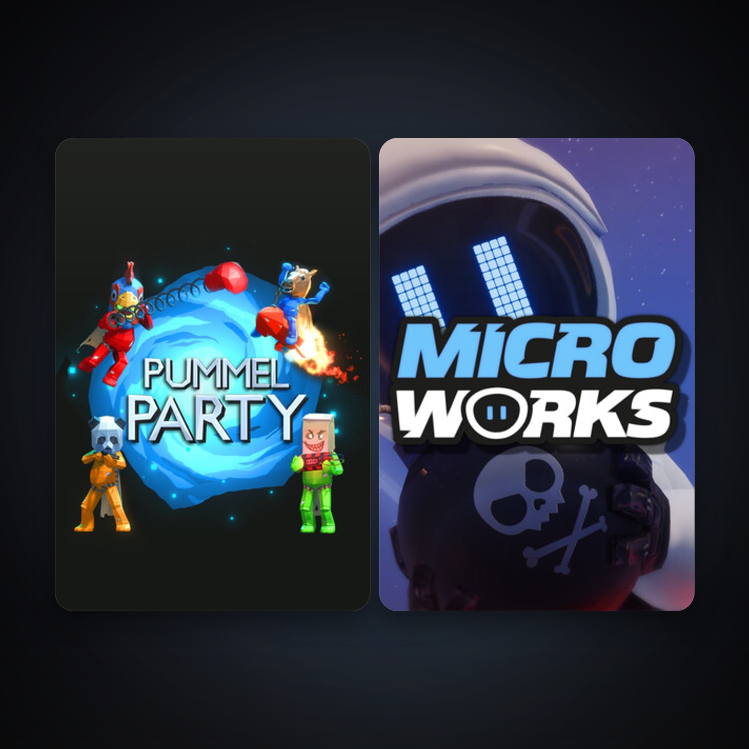 Pummel Party + MicroWorks, 2 games, clean — HabibiAccounts