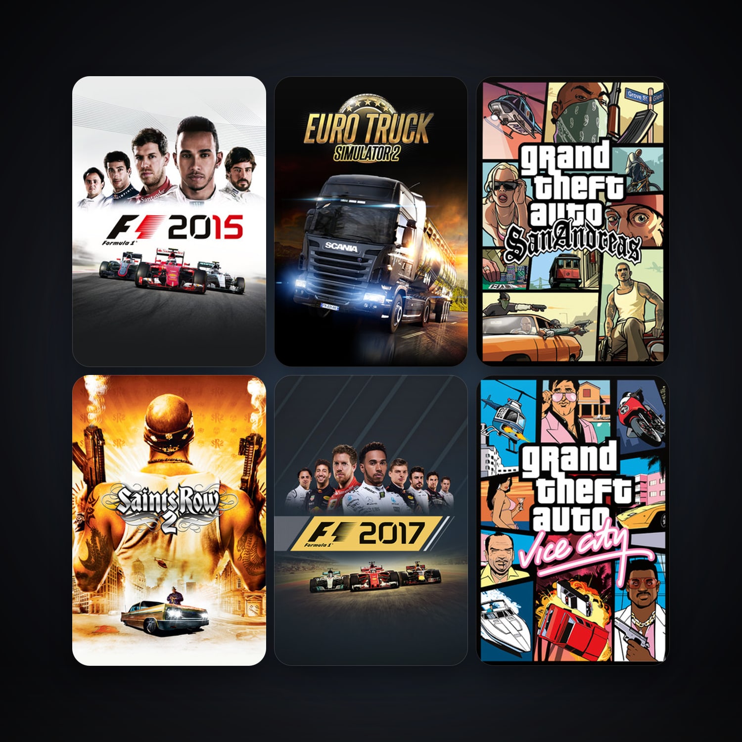 Saints Row 2 + Grand Theft Auto: Vice City, 22 games, Steam 10, clean — HabibiAccounts