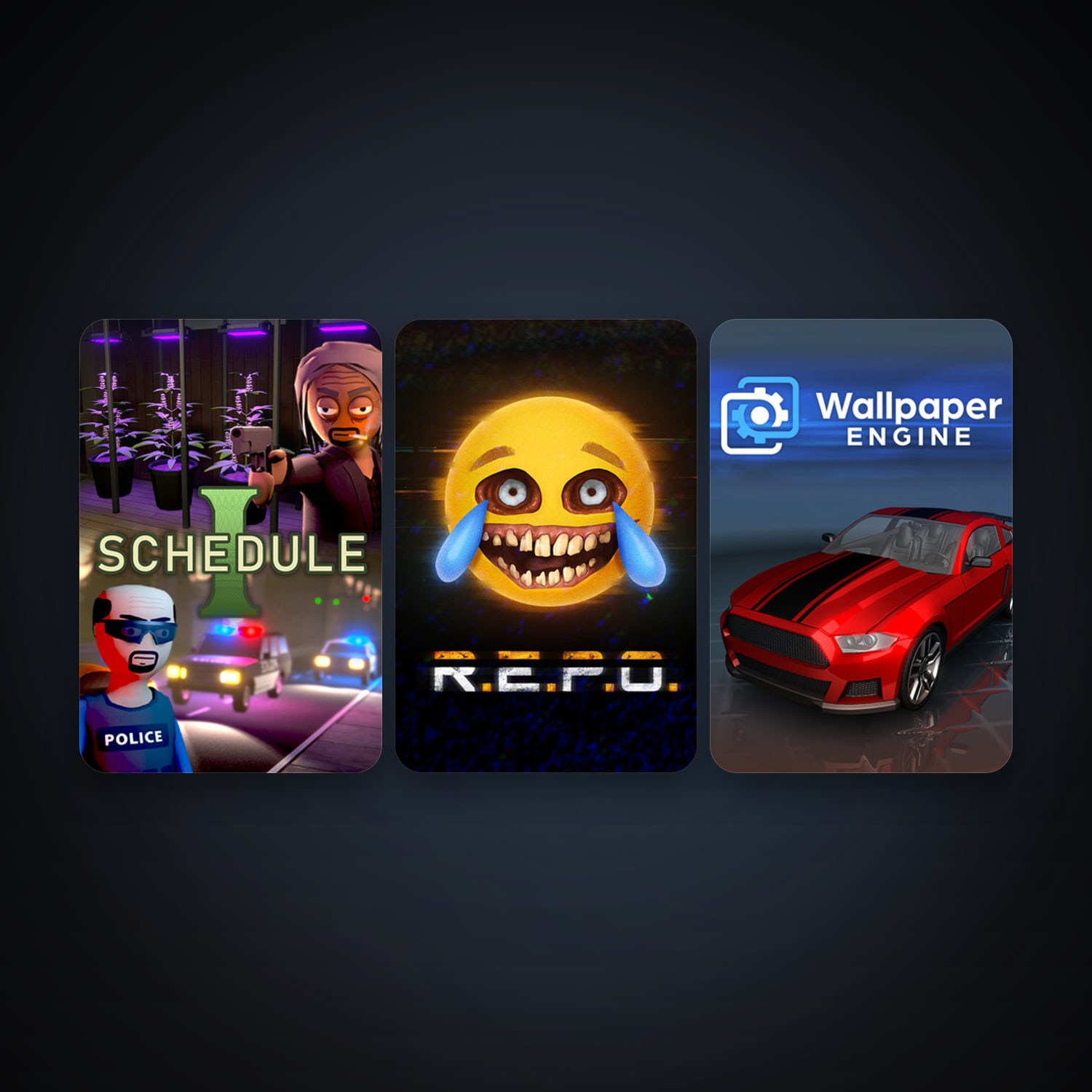 Wallpaper Engine + Schedule I, 5 games, clean — HabibiAccounts