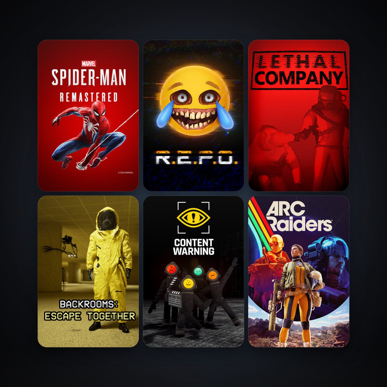 Steam account: ARC Raiders + Marvel’s Spider-Man Remastered, 6 games, clean — HabibiAccounts