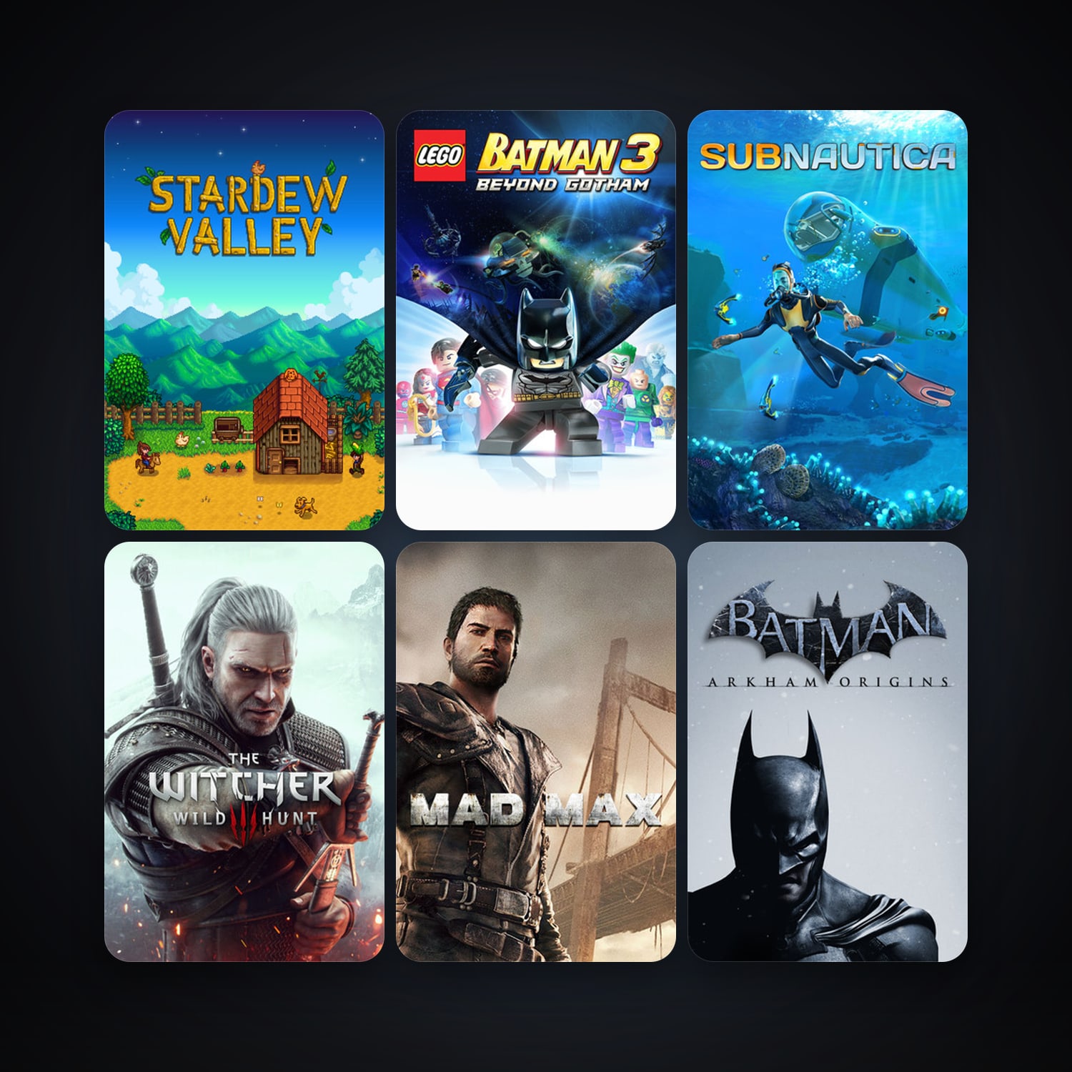 Batman: Arkham Origins + Mad Max, 55 games, clean — HabibiAccounts