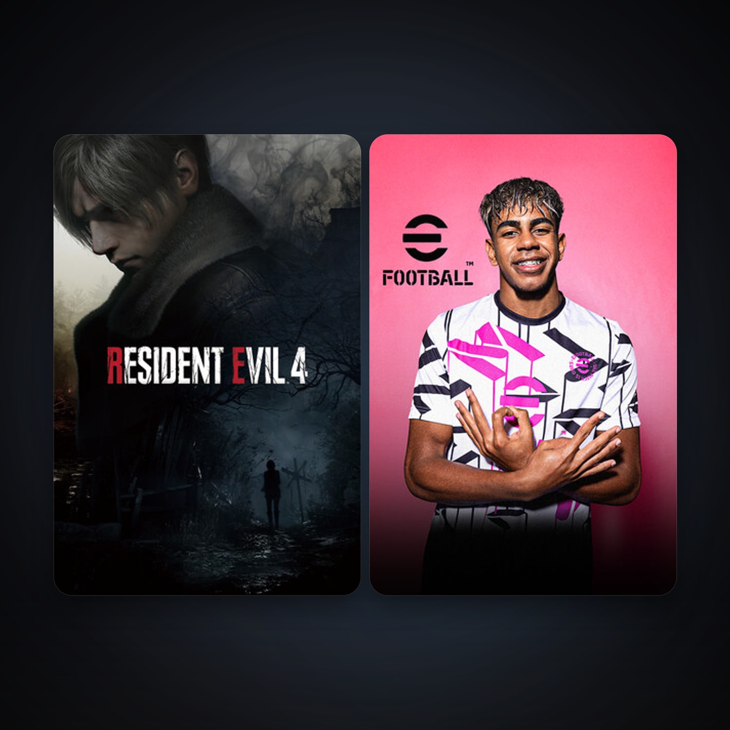 eFootball 2024 + Resident Evil 4, 5 games, clean — HabibiAccounts