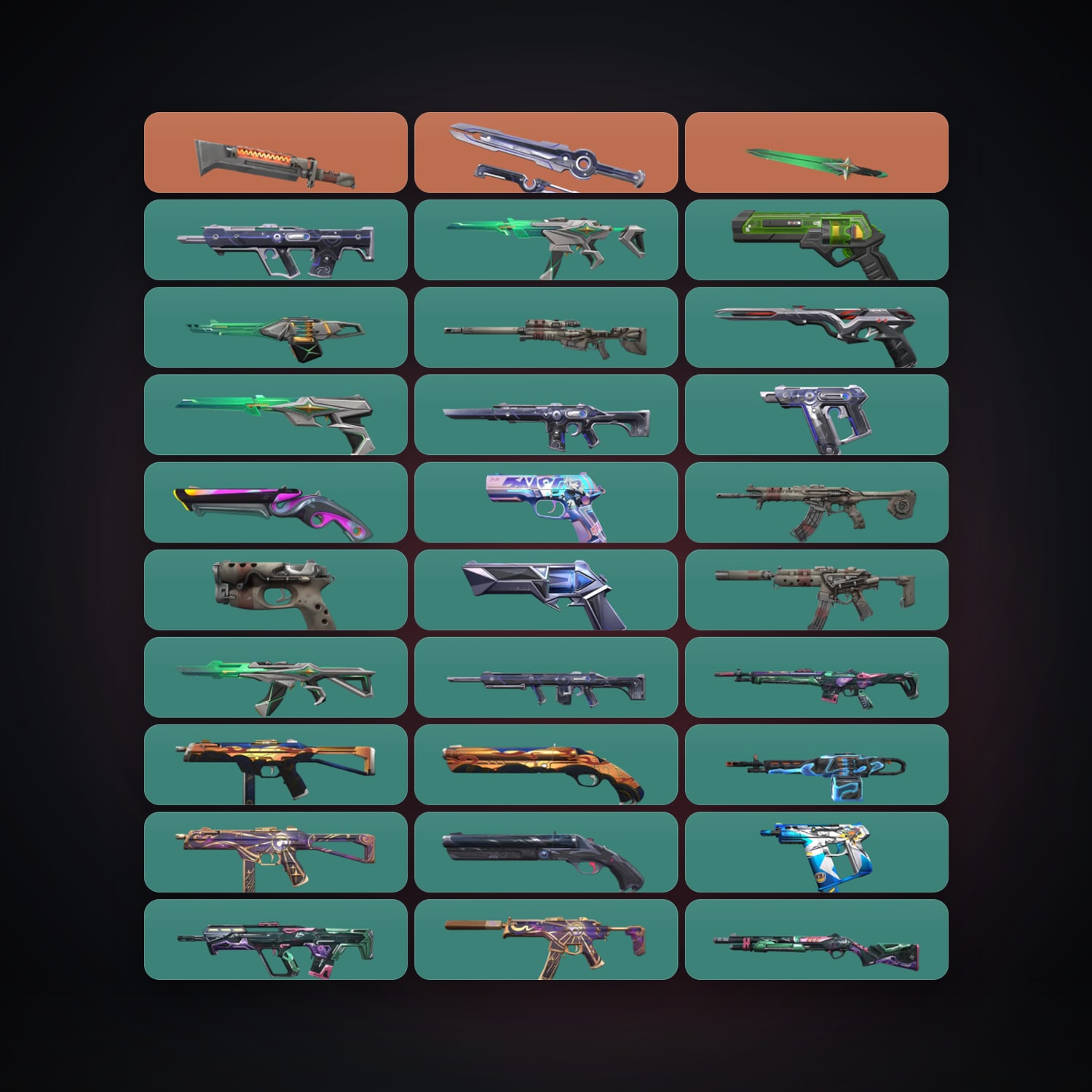 Valorant account: AP Bronze 1 locker — 3 knives, 46 skins, lvl 230 — HabibiAccounts
