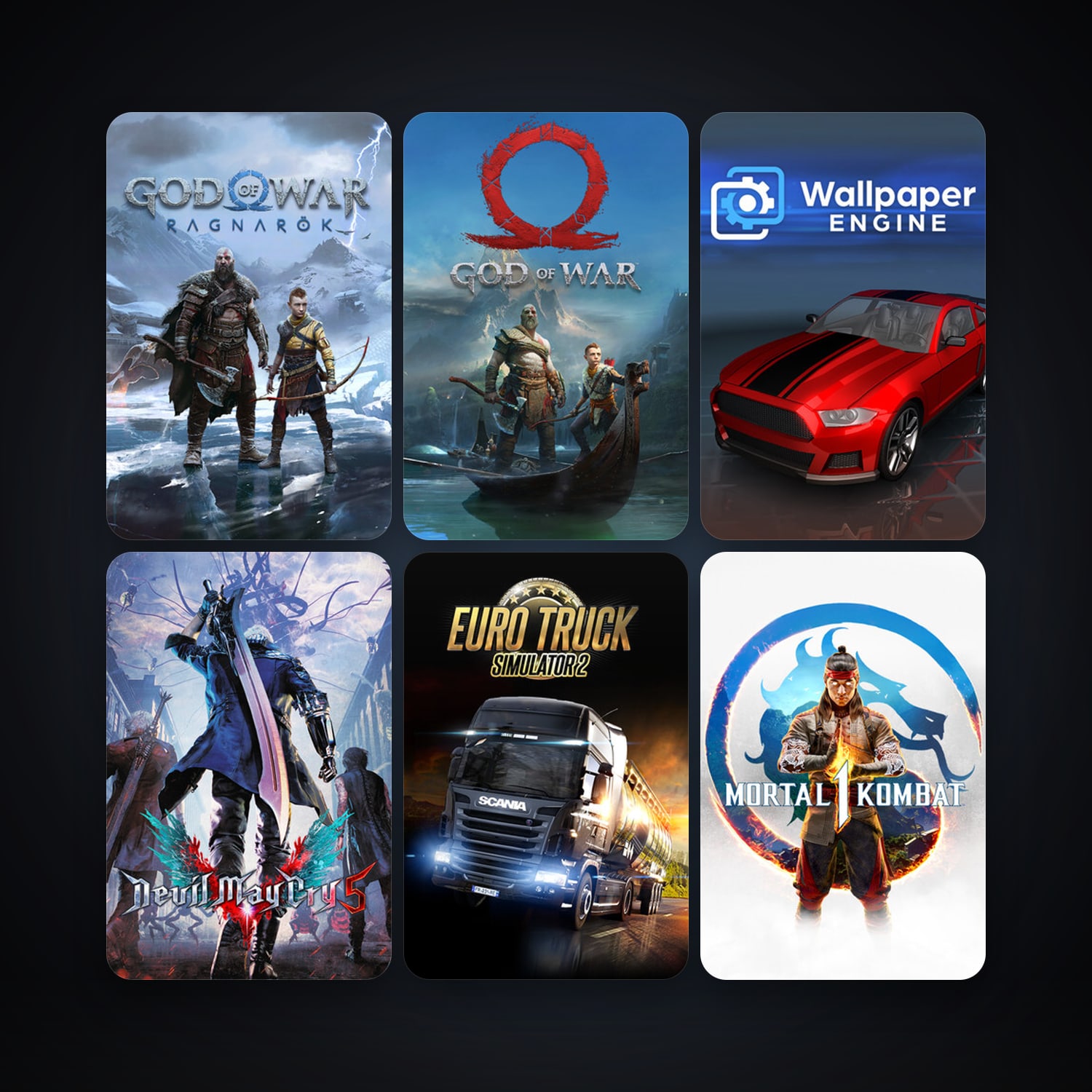 Euro Truck Simulator 2 + Wallpaper Engine, 11 games, clean — HabibiAccounts