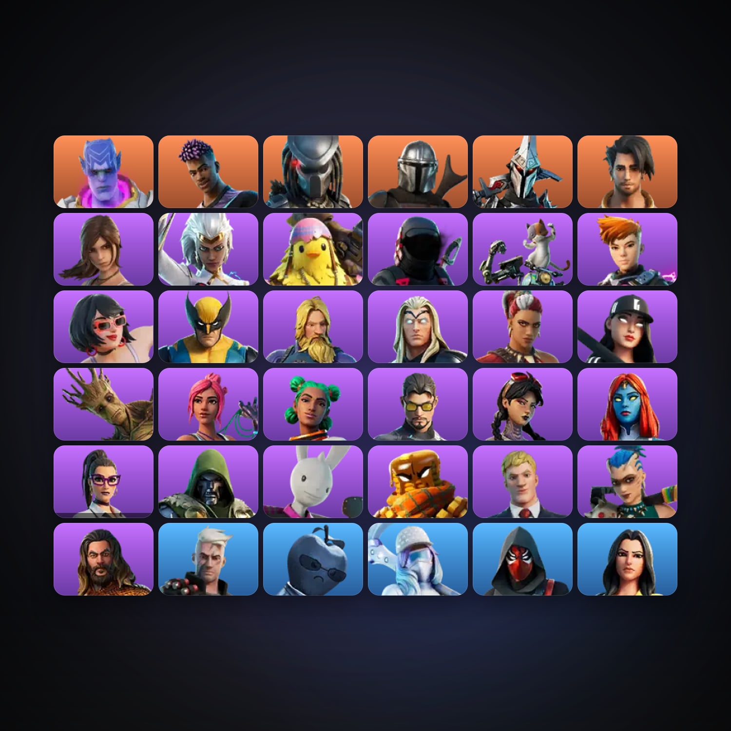 Fortnite account with Kymera & Fade — 36 skins — 150 V-Bucks — lvl 542 — HabibiAccounts