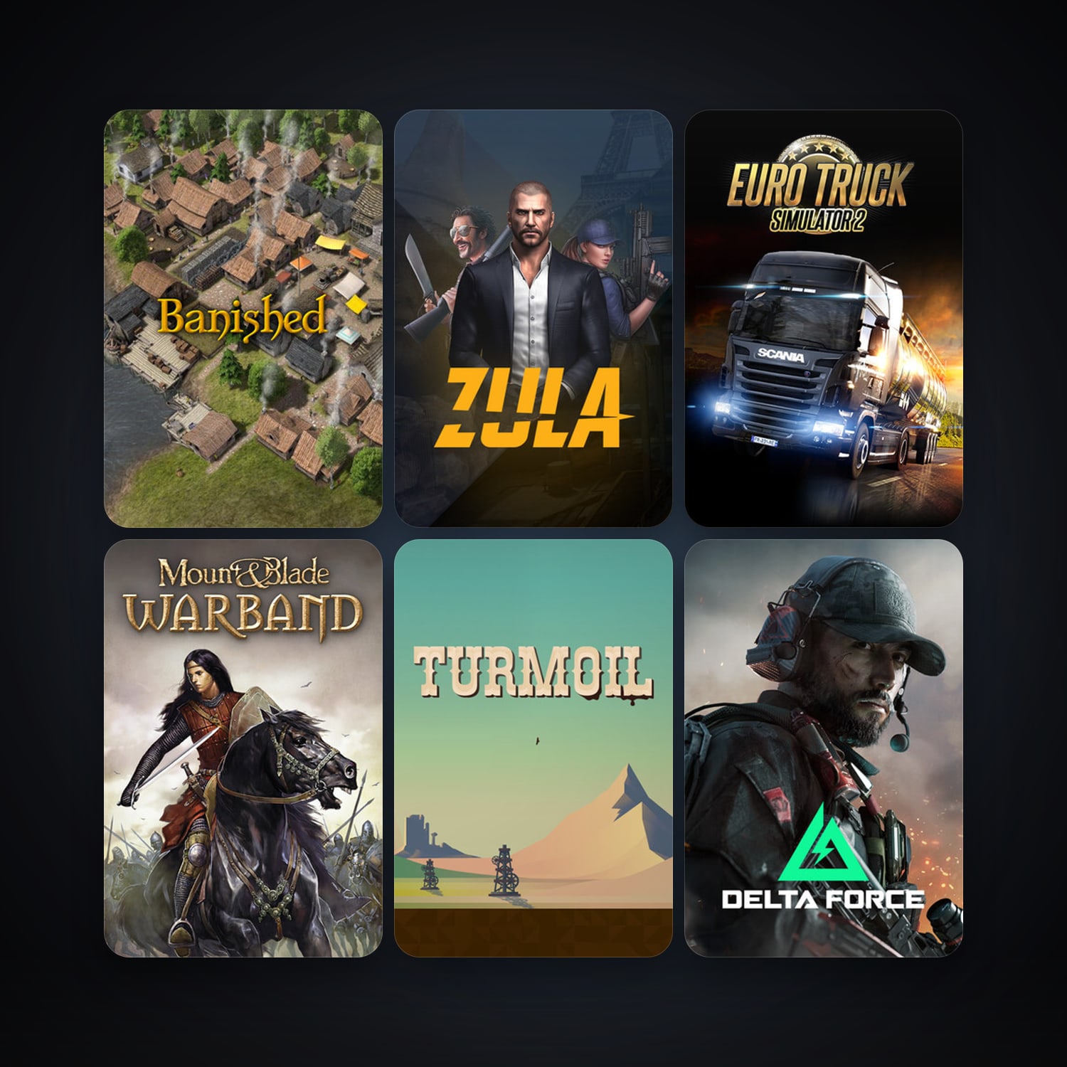 Mount & Blade: Warband + Euro Truck Simulator 2, 16 games, clean — HabibiAccounts