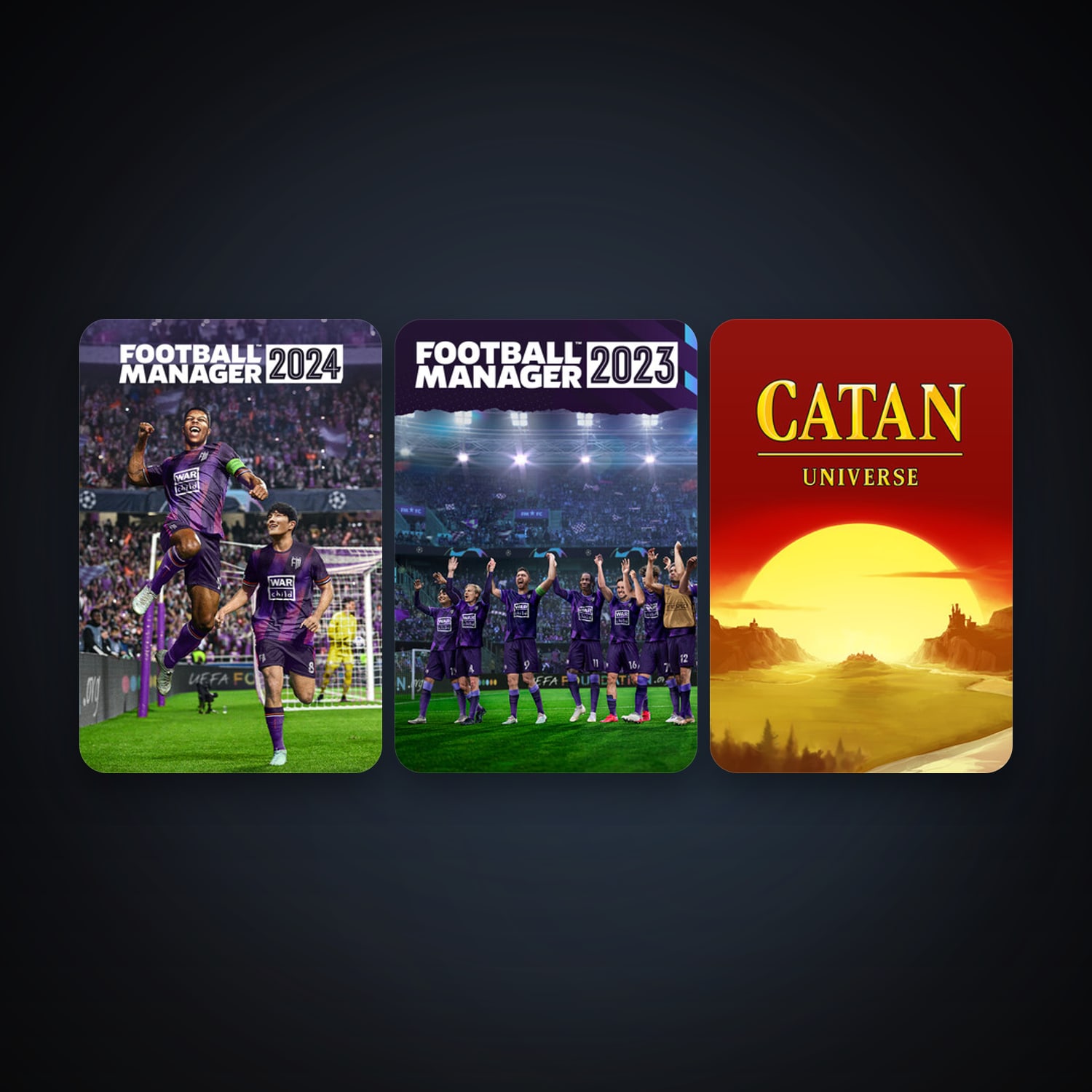 Catan Universe + Football Manager 2023, 5 games, clean — HabibiAccounts