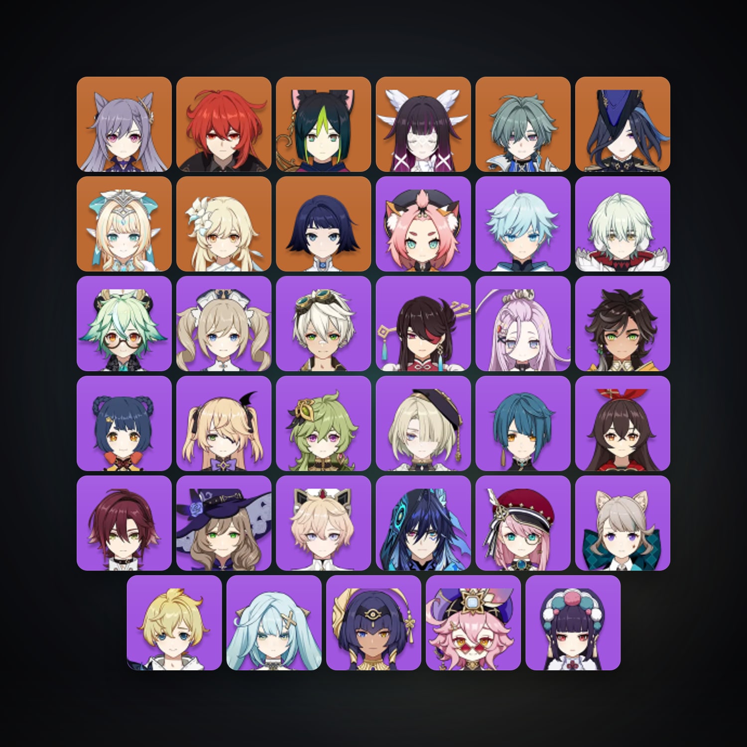Genshin Impact | AR 55 | 37 Chars | 7× 5★ — Genshin / miHoYo Account — HabibiAccounts