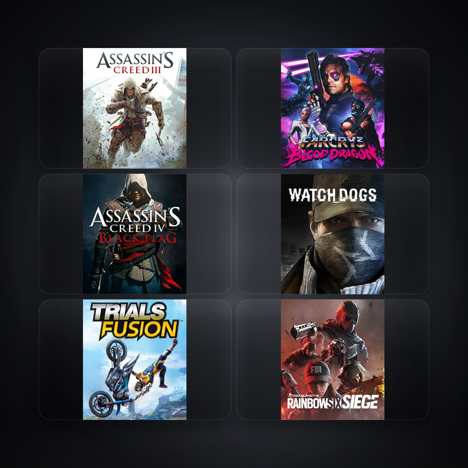 Ubisoft Assassin's Creed III + Far Cry 3 Blood Dragon — BR — 6 games — HabibiAccounts
