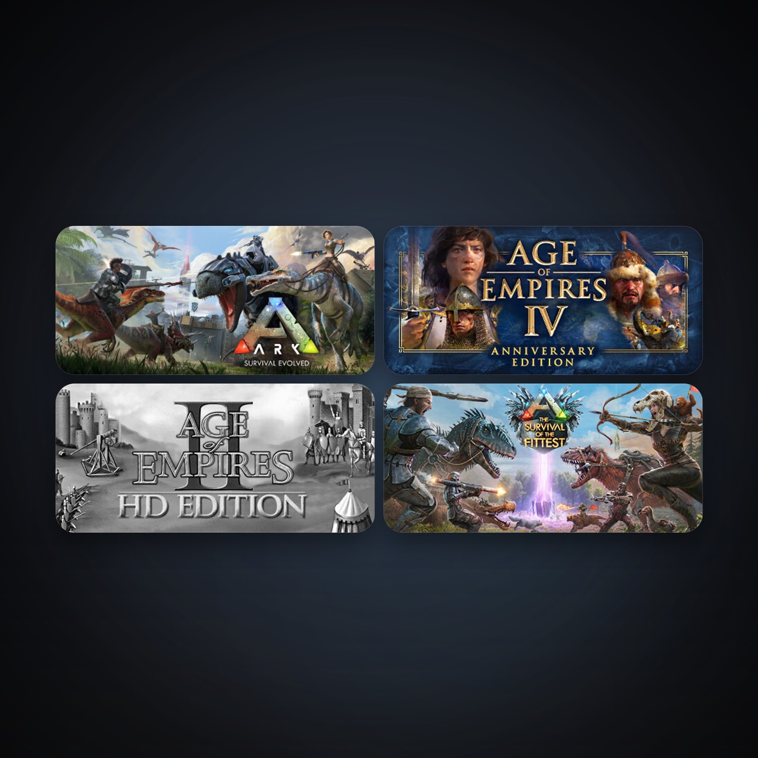 Steam account: Age of Empires II + ARK: Survival Evolved, 4 games, clean — HabibiAccounts