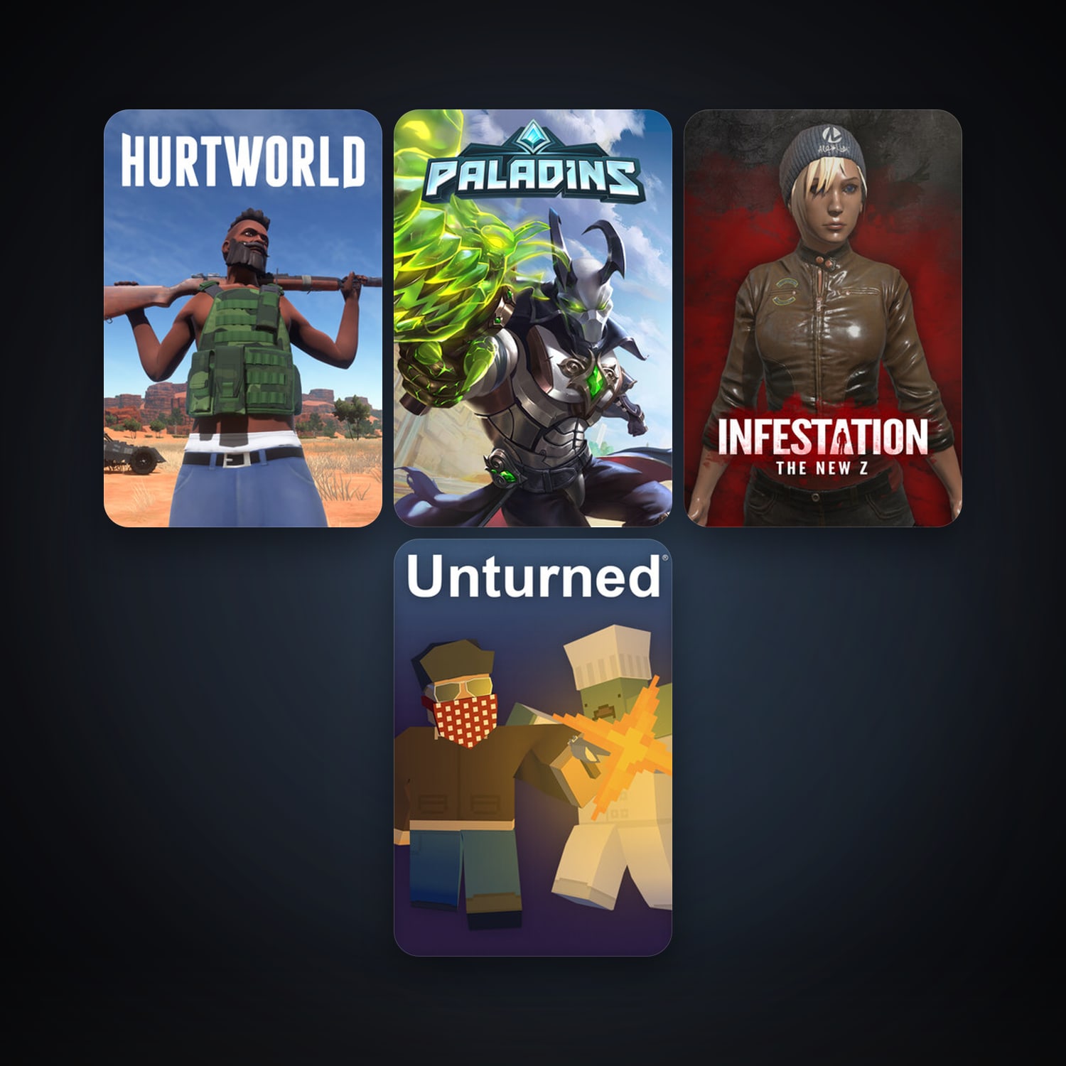 Steam account: Unturned + Hurtworld, 5 games, clean — HabibiAccounts