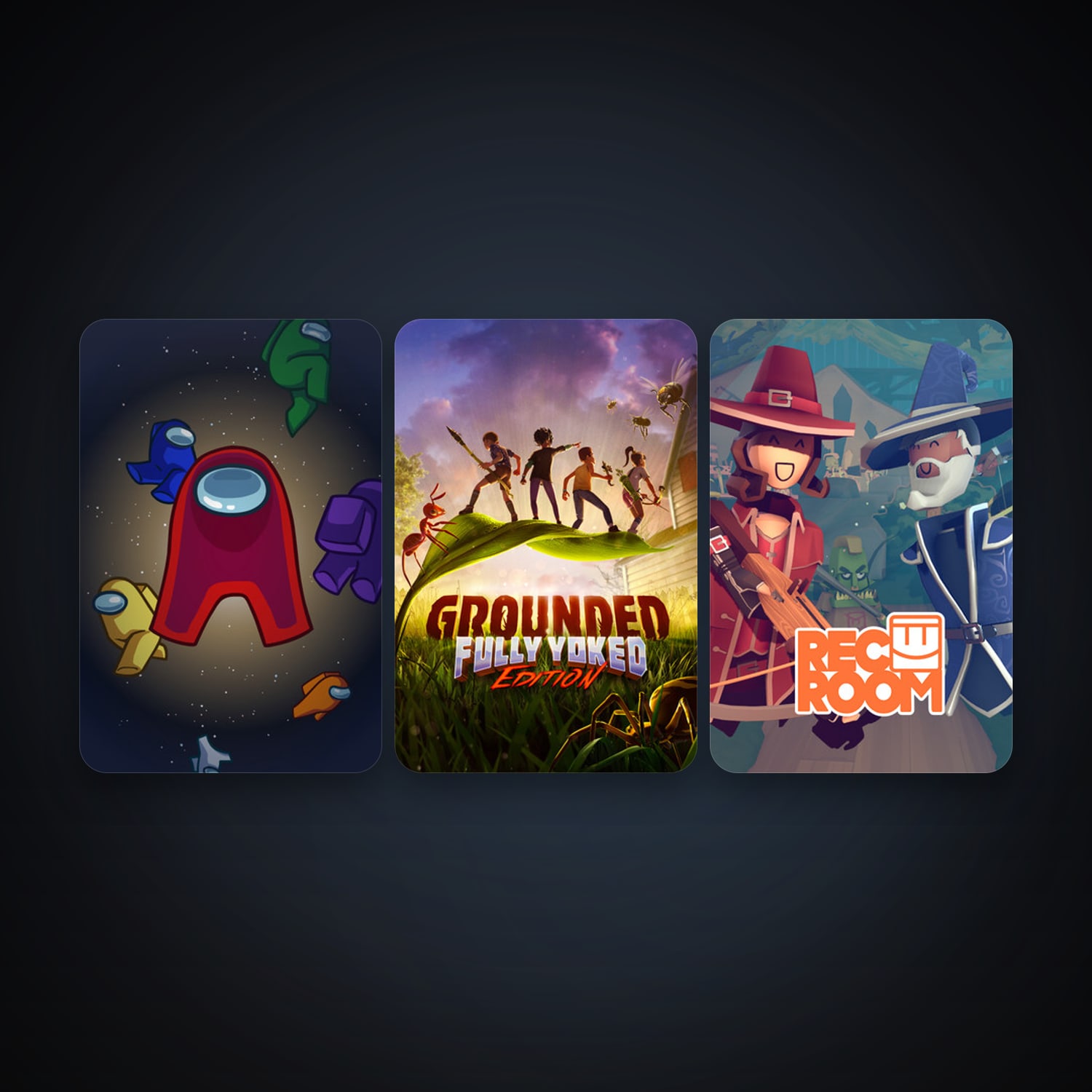 Rec Room + Among Us, 4 games, clean — HabibiAccounts