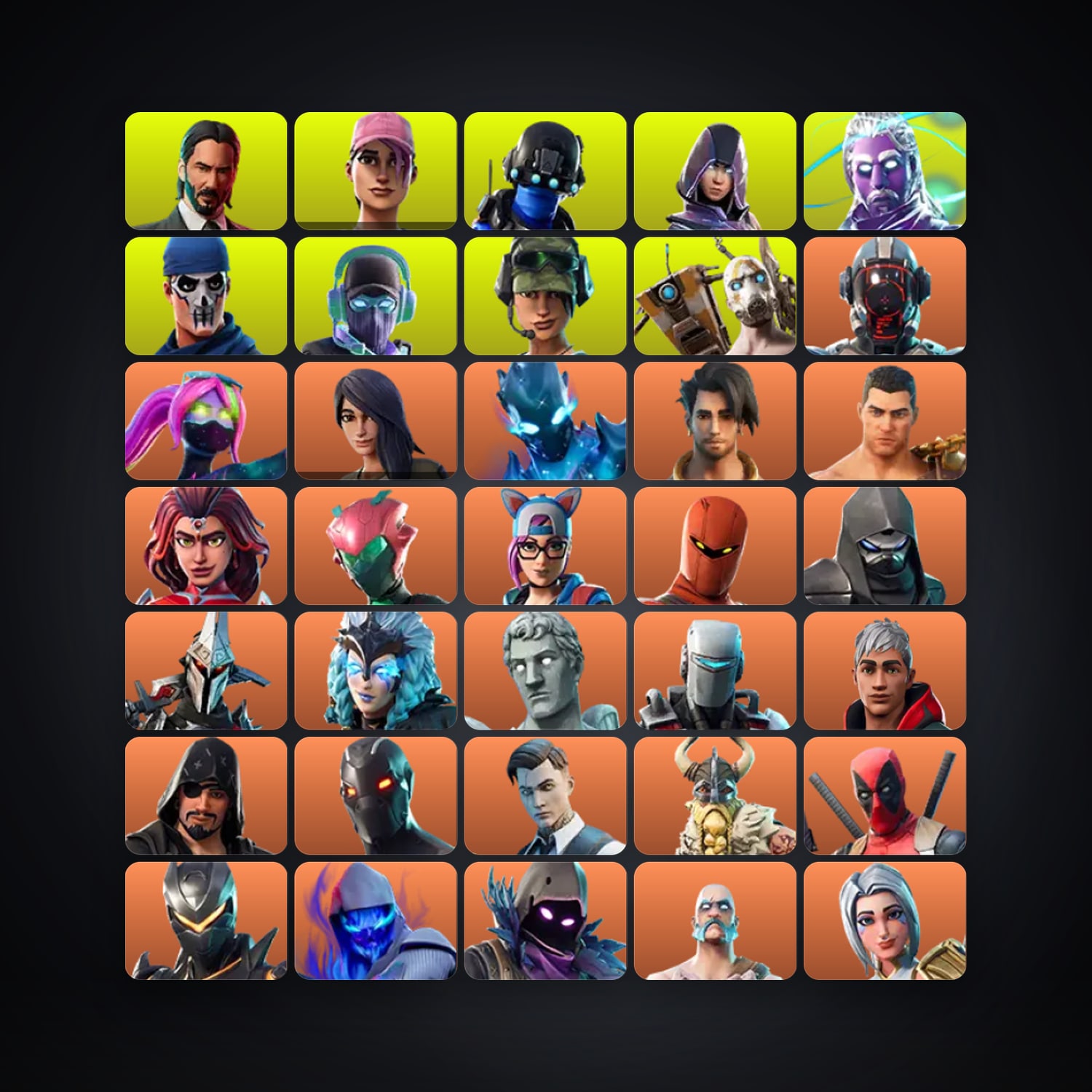 Fortnite account with Skull Trooper & Galaxy — 209 skins — 1.9K V-Bucks — lvl 1557 — HabibiAccounts
