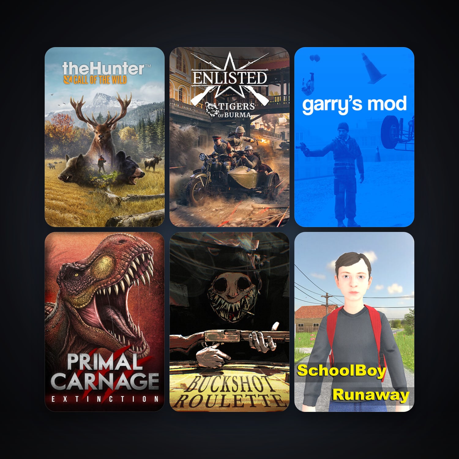 Garry's Mod + Primal Carnage: Extinction, 19 games, clean — HabibiAccounts