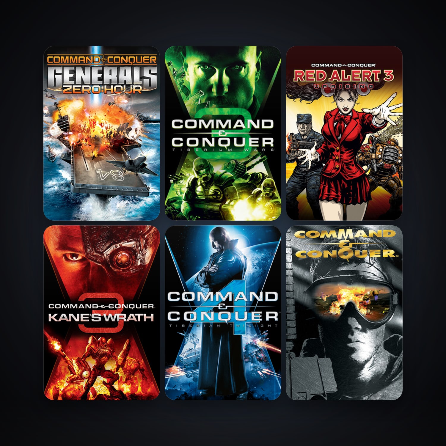 Command & Conquer 3: Tiberium Wars + Command & Conquer: Red Alert 3 - Uprising, 11 games, clean — HabibiAccounts