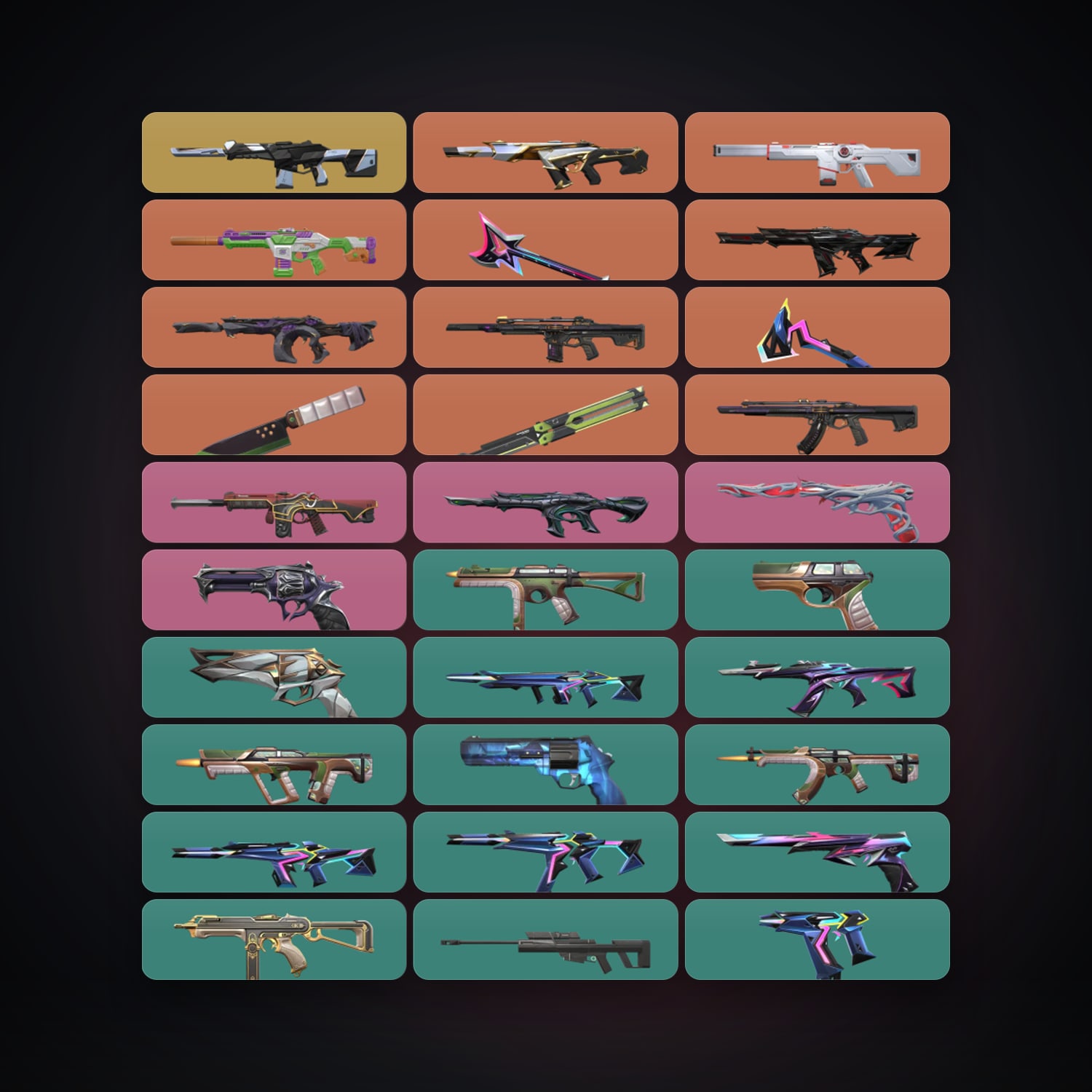 Valorant account: KR Bronze 2 locker — 4 knives, 54 skins, lvl 121 — HabibiAccounts