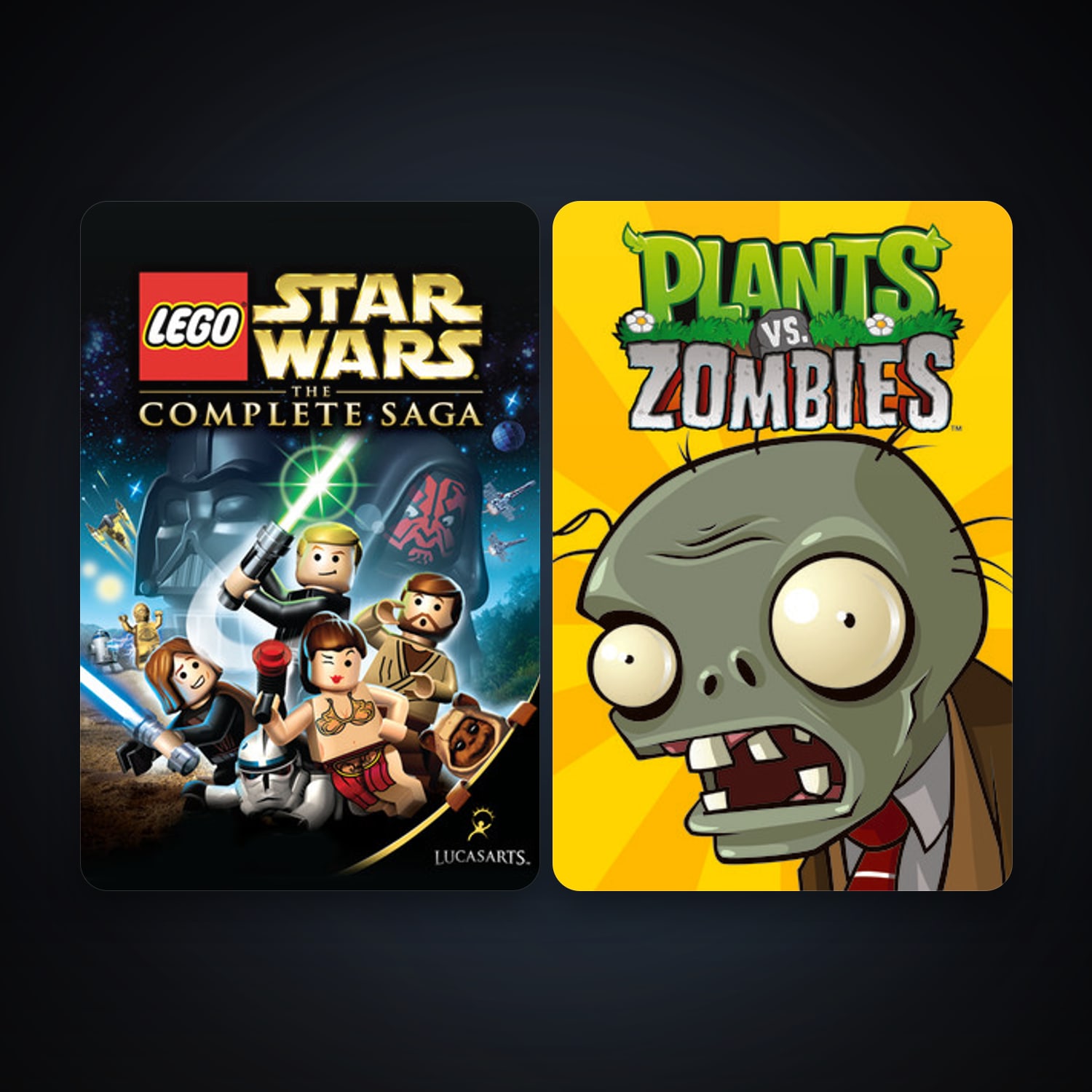 Plants vs. Zombies GOTY Edition + LEGO Star Wars - The Complete Saga, 3 games, clean — HabibiAccounts