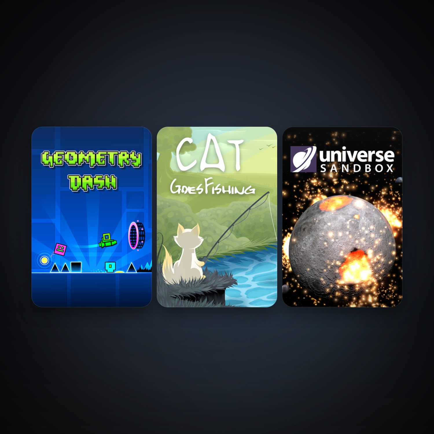 Steam account: Universe Sandbox + Geometry Dash, 3 games, clean — HabibiAccounts