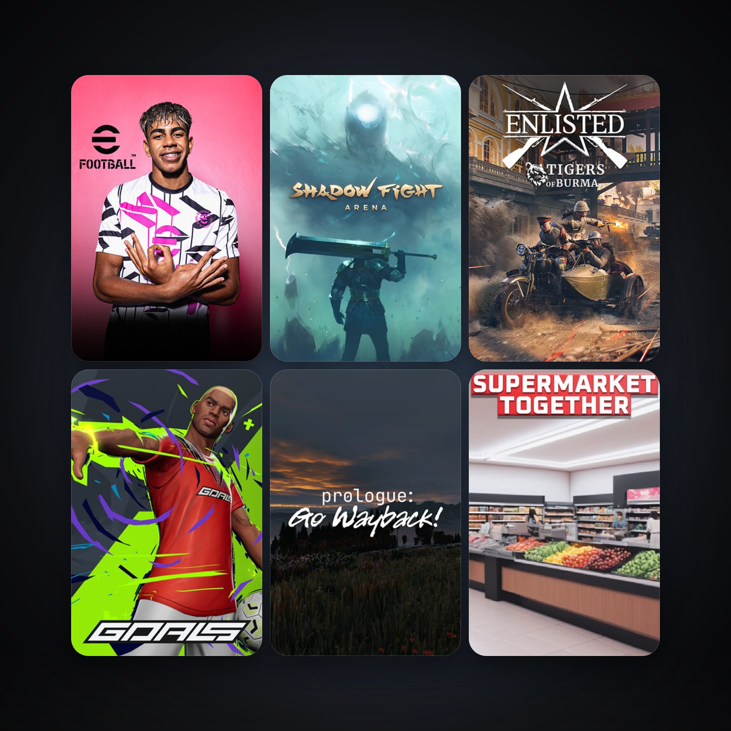 Shadow Fight Arena + eFootball 2024, 13 games, clean — HabibiAccounts