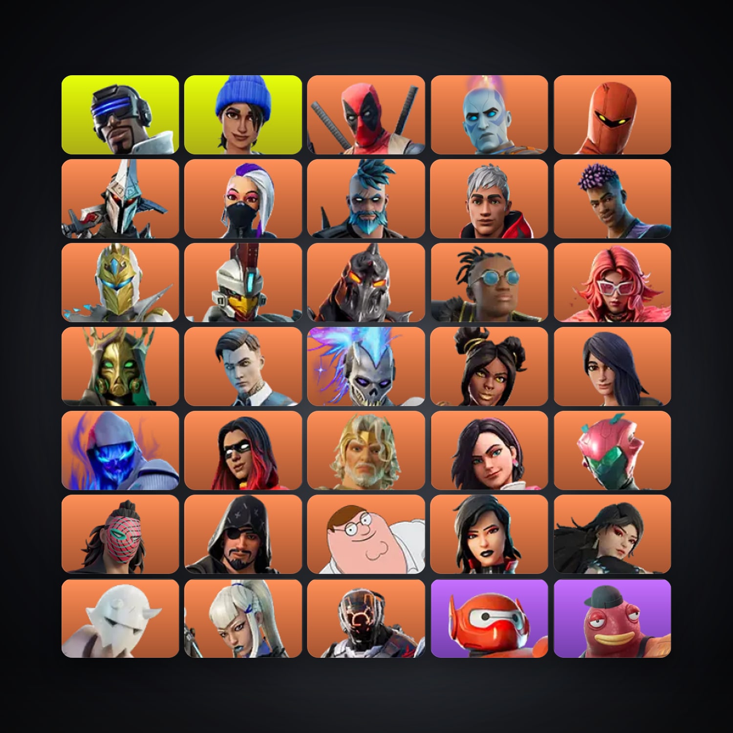 Fortnite account with Deadpool & The Origin — 346 skins — 150 V-Bucks — lvl 6247 — HabibiAccounts