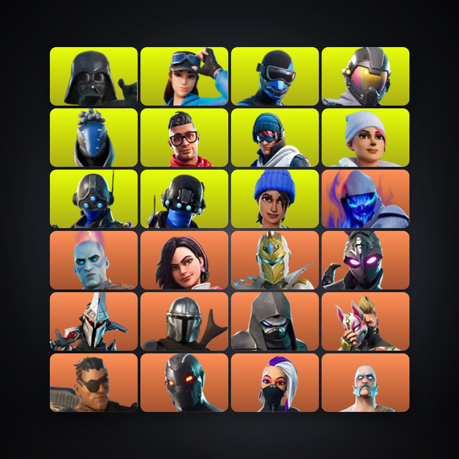 Fortnite account with Skull Trooper & Rogue Agent — 354 skins — 1.1K V-Bucks — lvl 3752 — HabibiAccounts