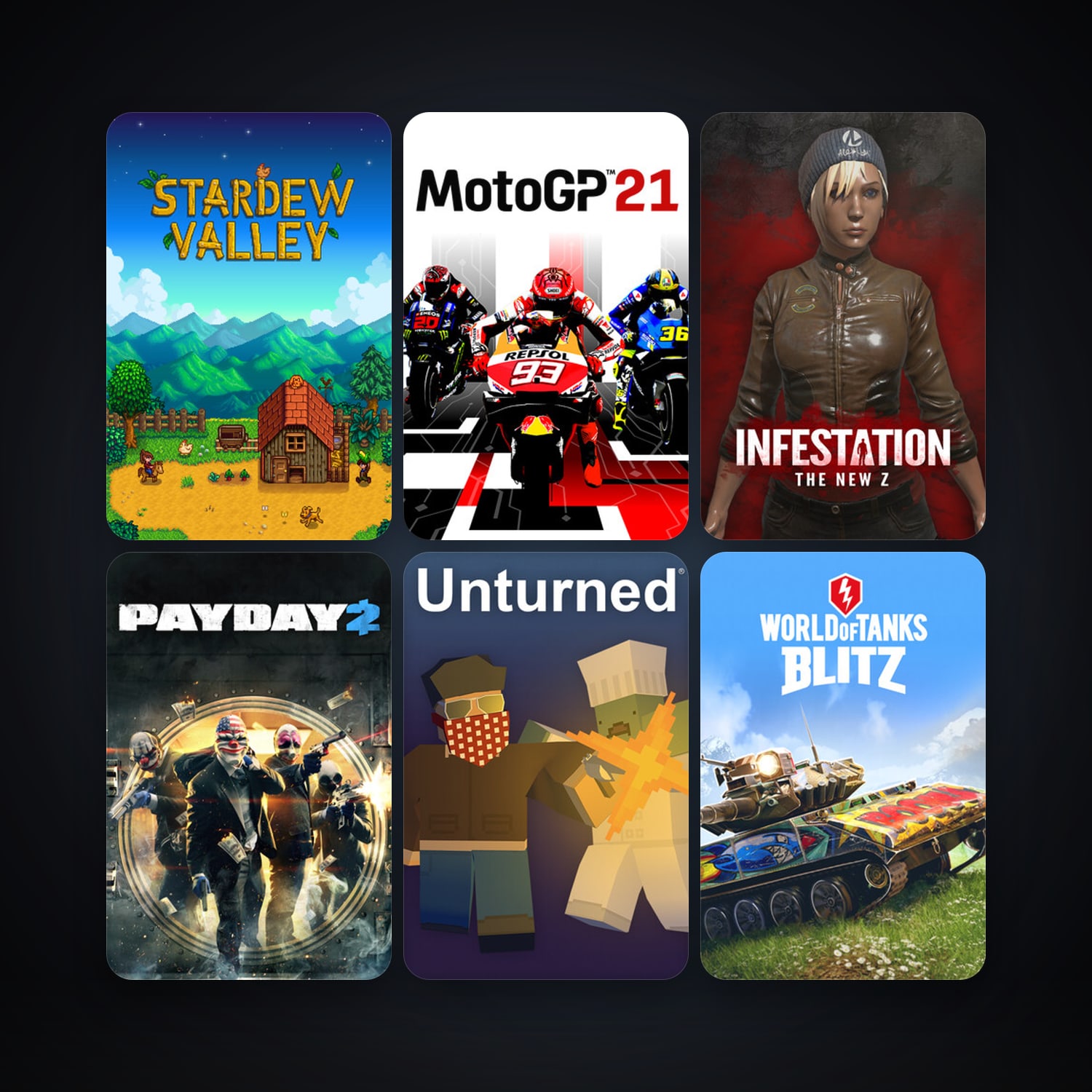 PAYDAY 2 + Unturned, 12 games, clean — HabibiAccounts