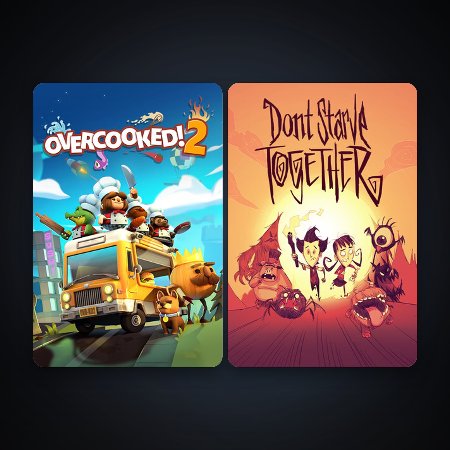 Don't Starve Together + Overcooked! 2, 4 games, clean — HabibiAccounts