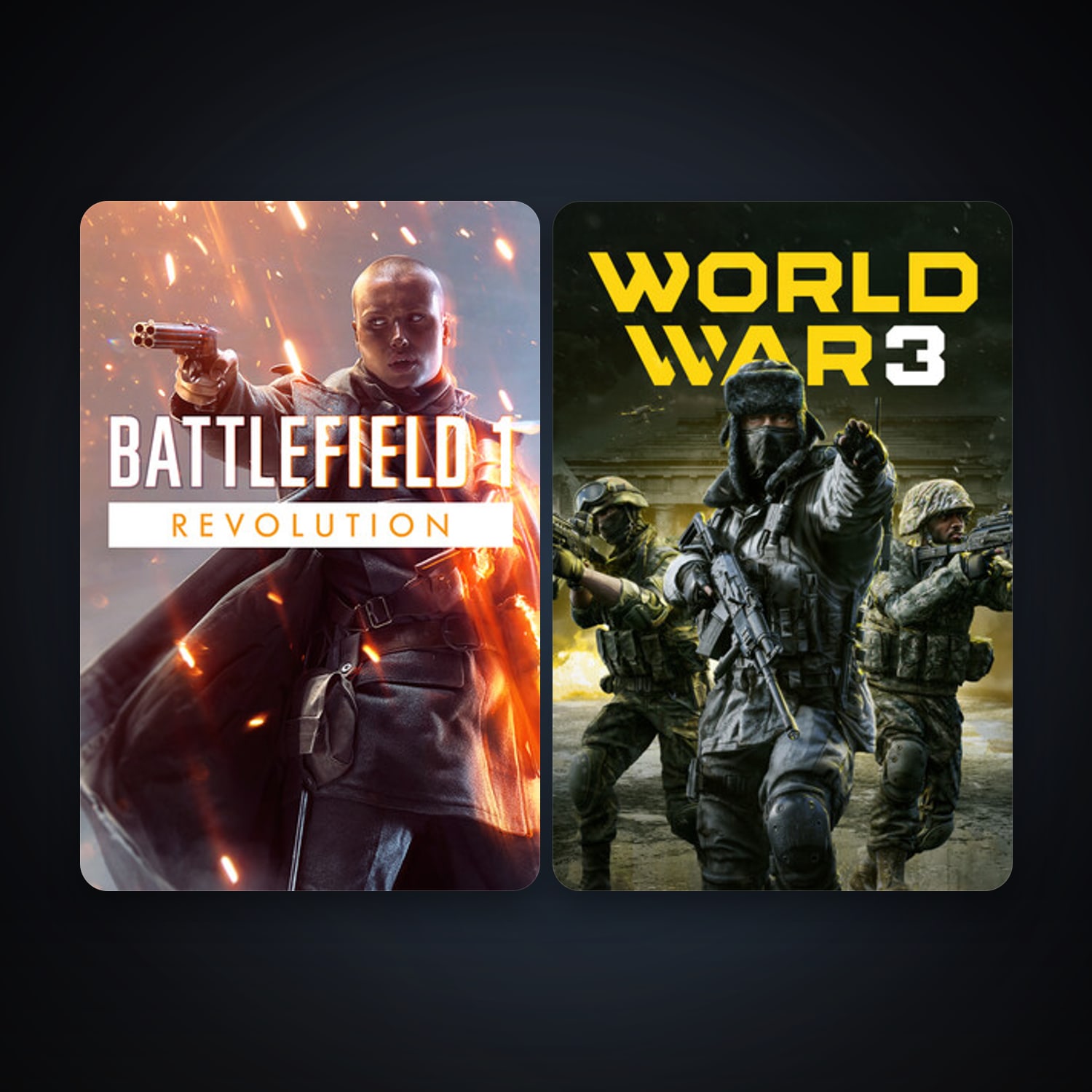 Steam account: World War 3 + Battlefield 1, 6 games, clean — HabibiAccounts
