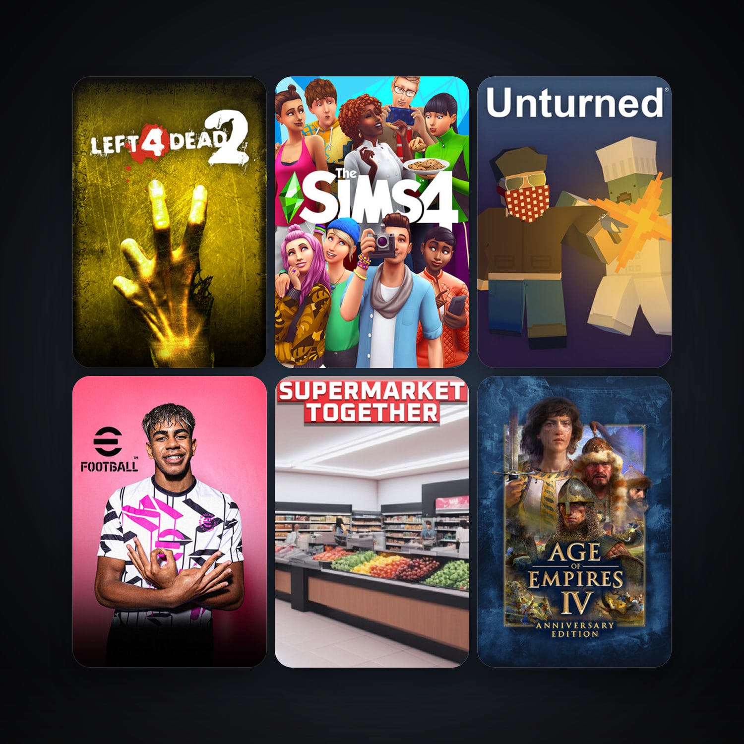 Left 4 Dead 2 + Free CS2 (No Prime), 58 games, clean — HabibiAccounts