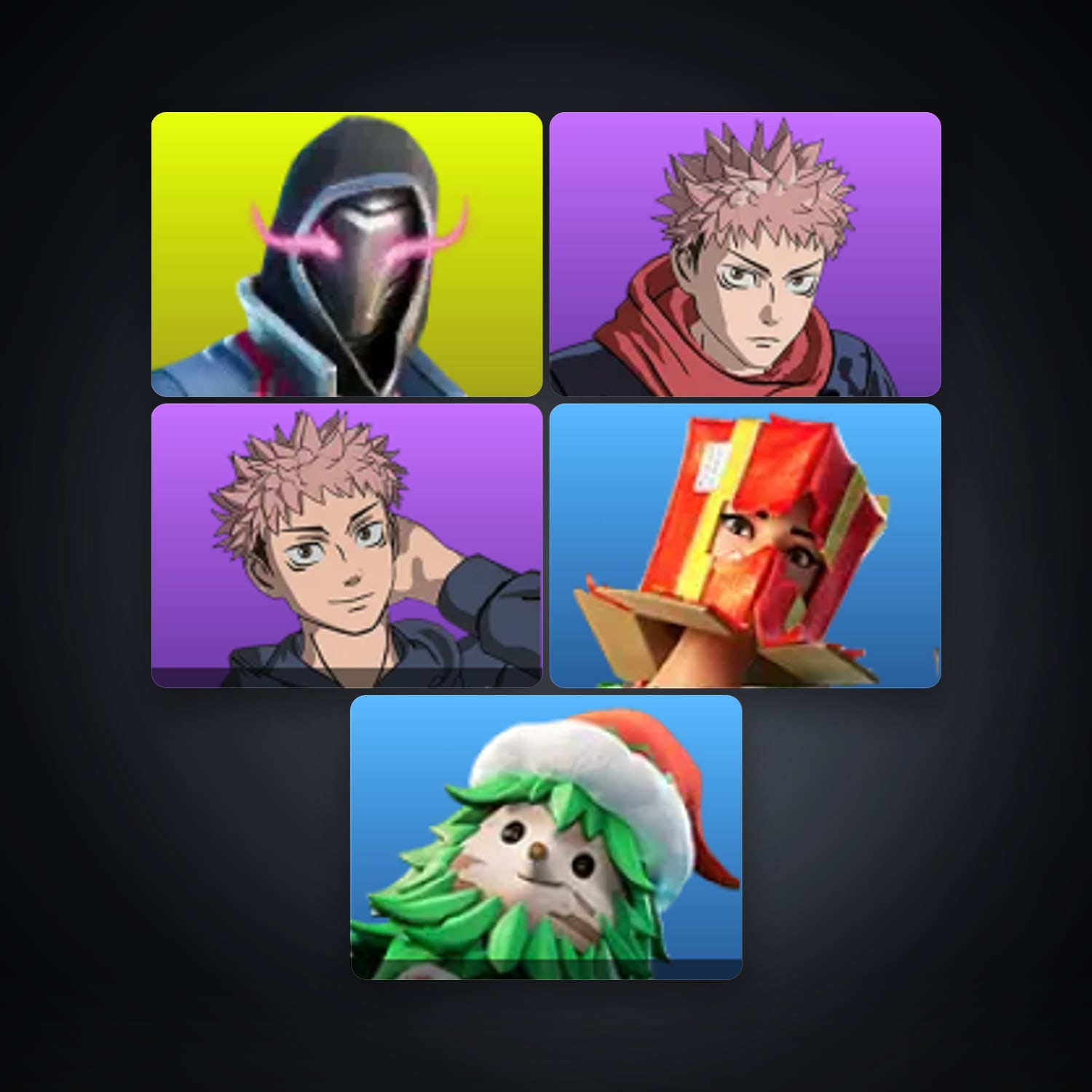 Fortnite account with Xander & Yuji Itadori — 5 skins — 400 V-Bucks — lvl 104 — HabibiAccounts