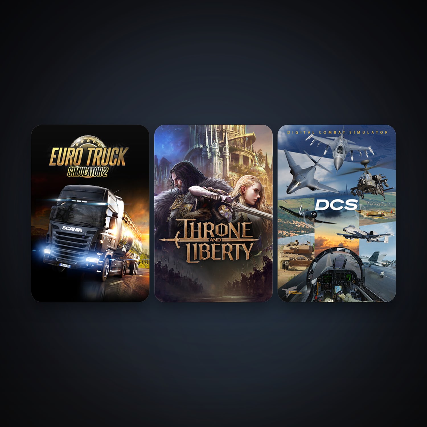 DCS World Steam Edition + Euro Truck Simulator 2, 9 games, clean — HabibiAccounts
